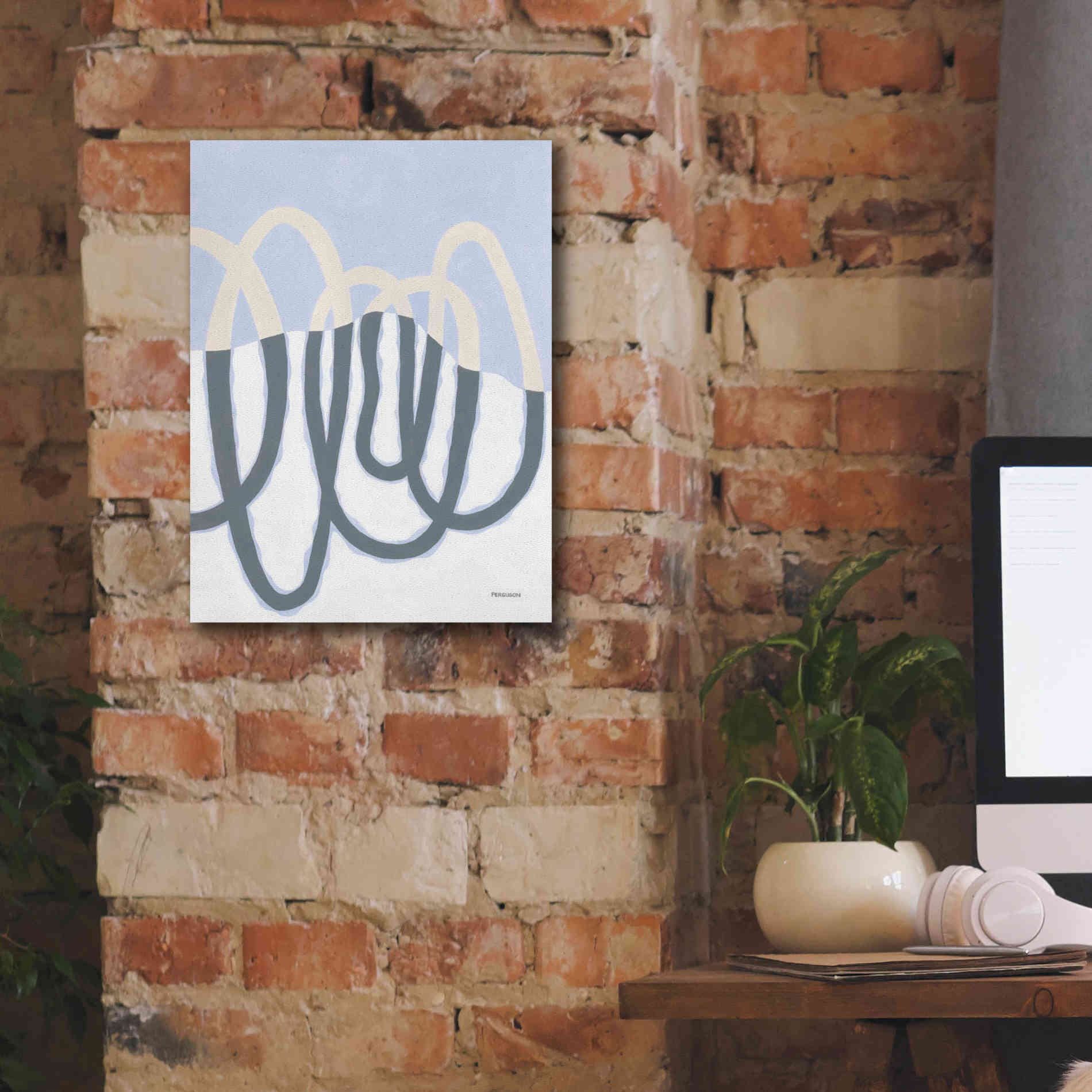 'Loops II' by Kathy Ferguson, Canvas Wall Art,12 x 16