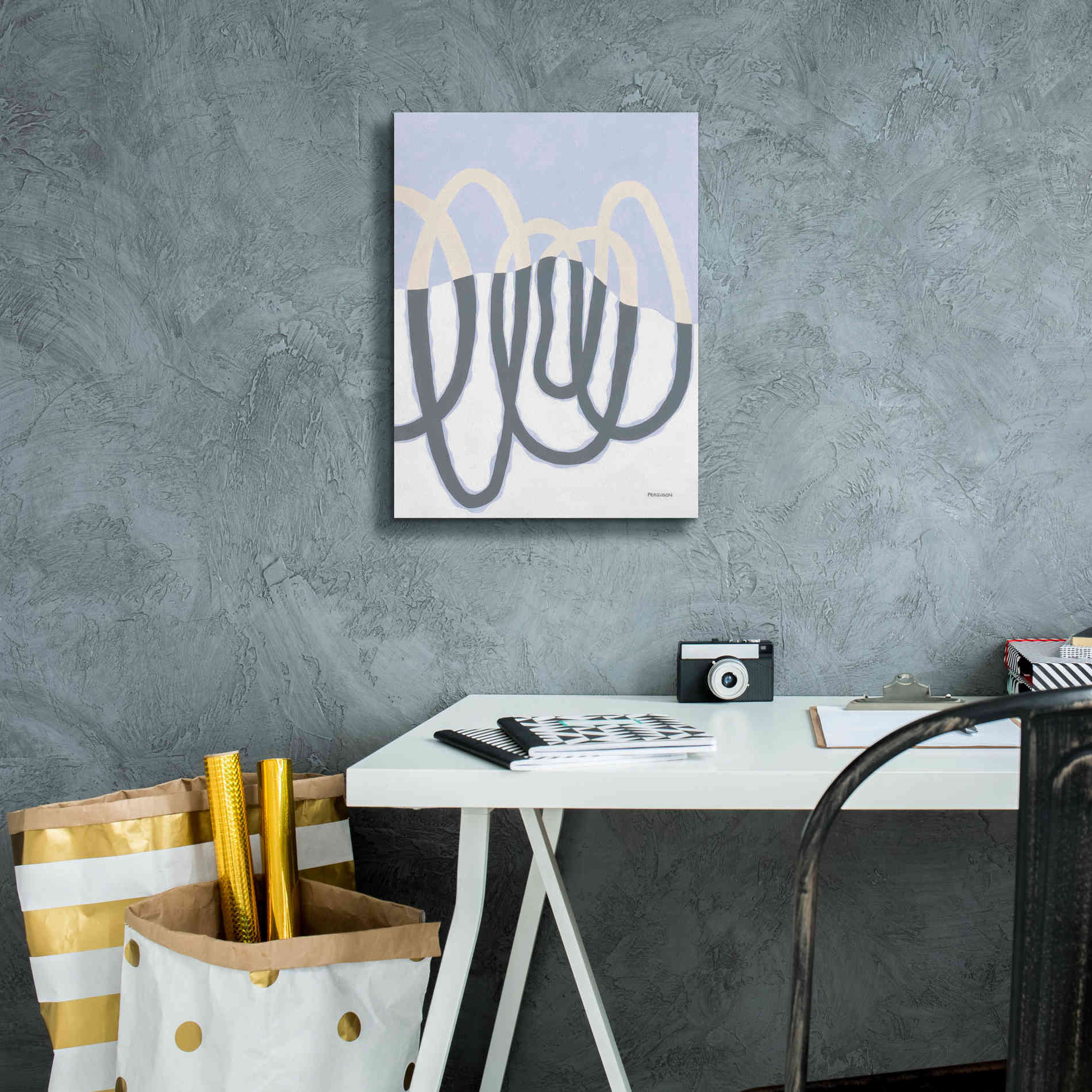 'Loops II' by Kathy Ferguson, Canvas Wall Art,12 x 16