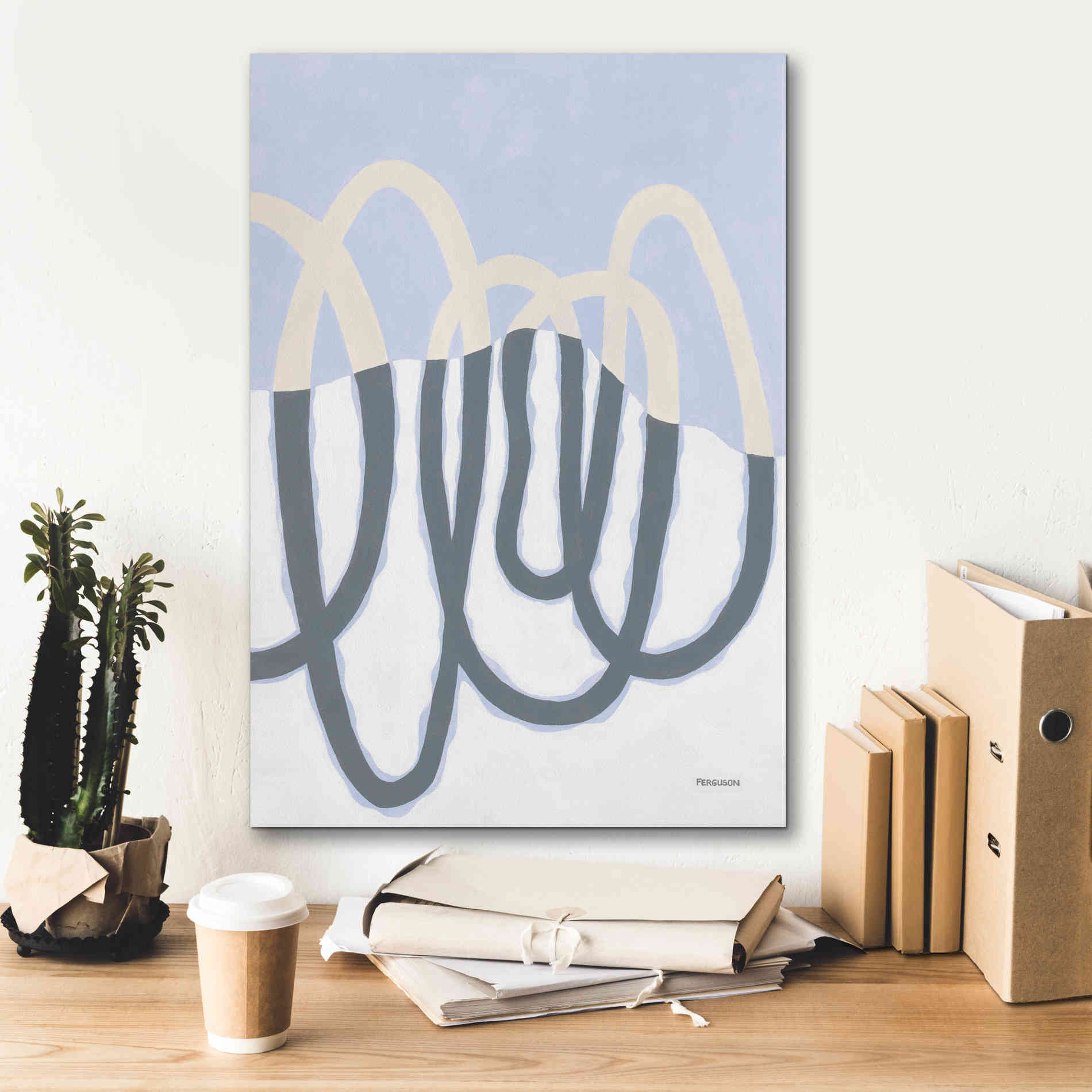 'Loops II' by Kathy Ferguson, Canvas Wall Art,18 x 26