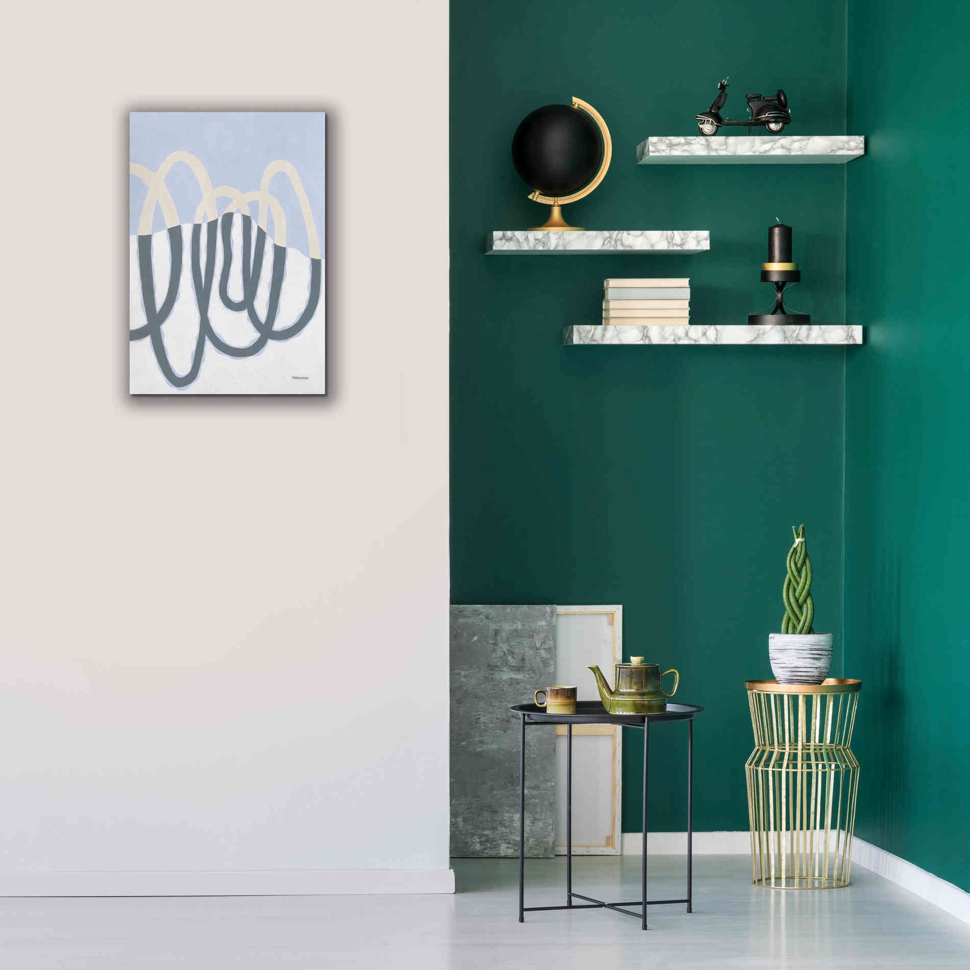 'Loops II' by Kathy Ferguson, Canvas Wall Art,18 x 26