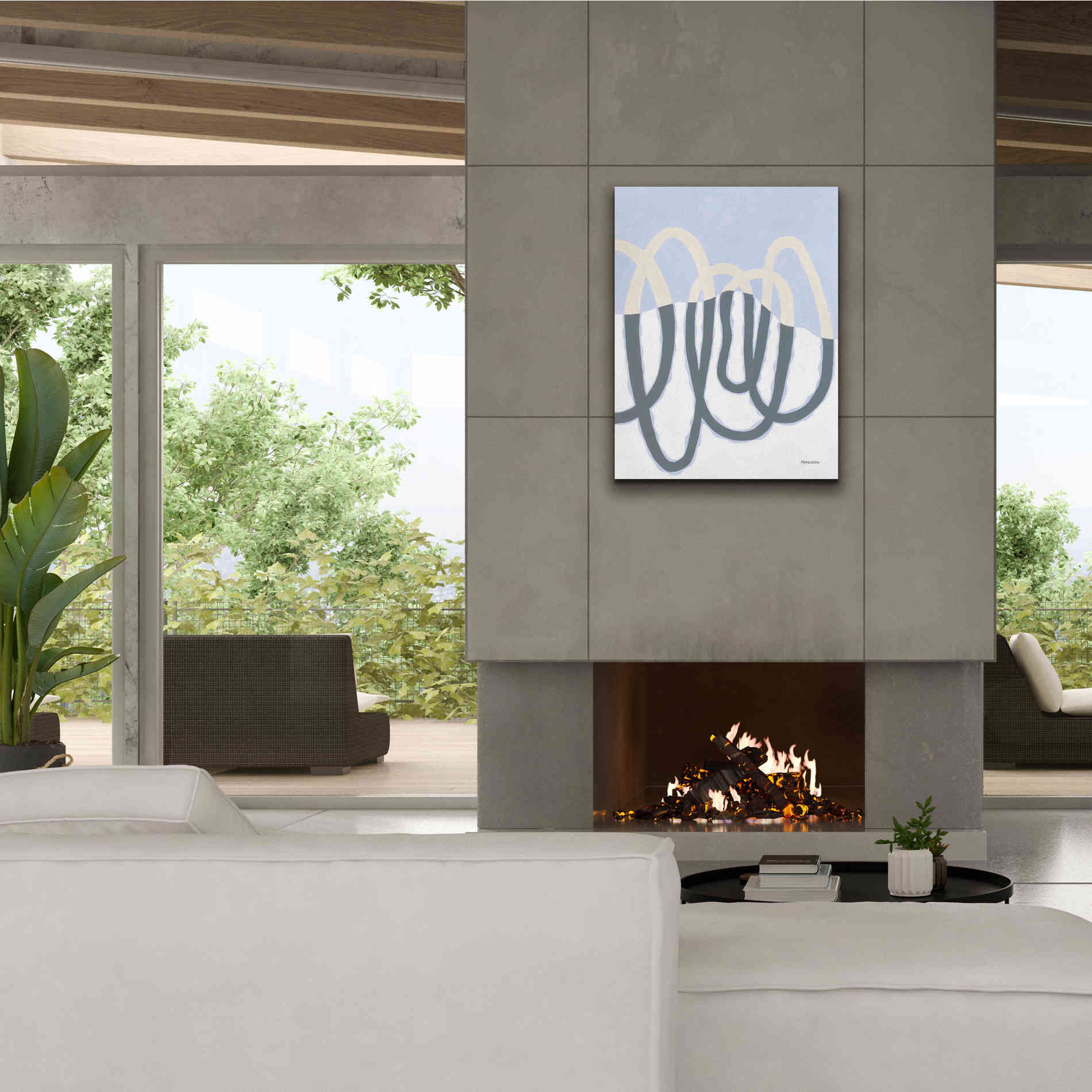 'Loops II' by Kathy Ferguson, Canvas Wall Art,26 x 34