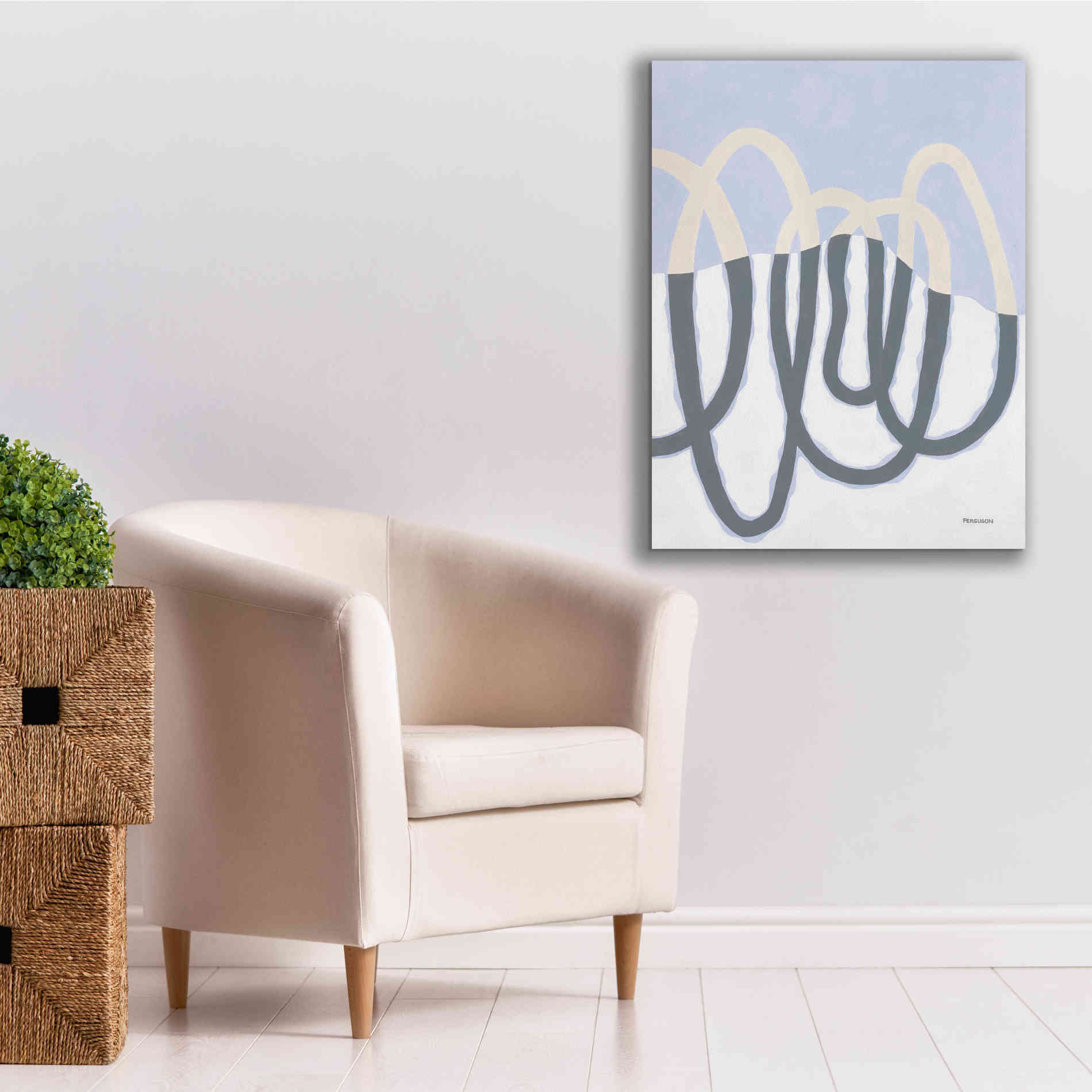 'Loops II' by Kathy Ferguson, Canvas Wall Art,26 x 34