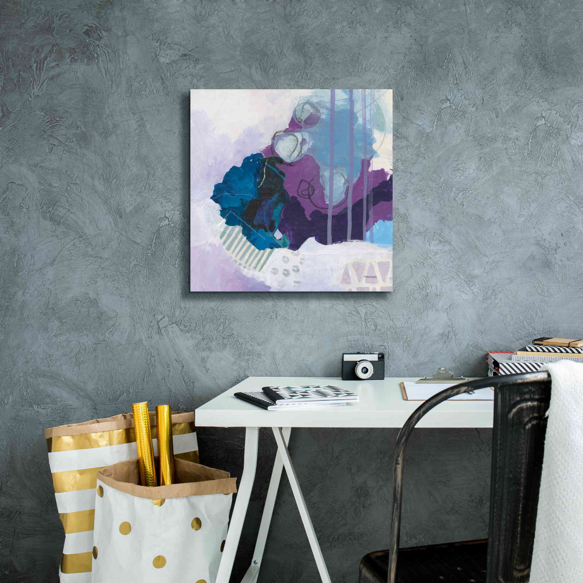 'Amethyst' by Kathy Ferguson, Canvas Wall Art,18 x 18