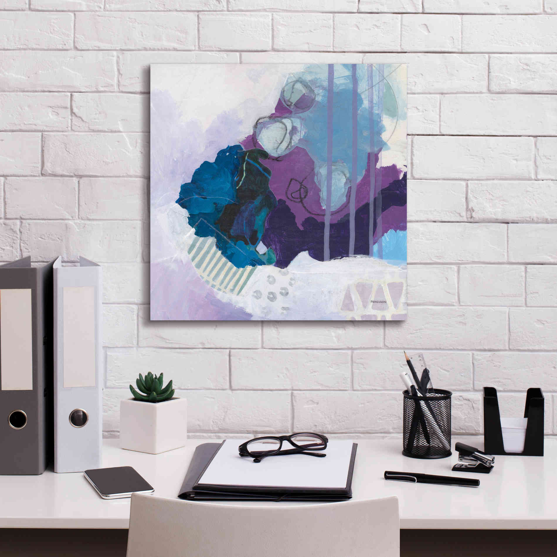 'Amethyst' by Kathy Ferguson, Canvas Wall Art,18 x 18