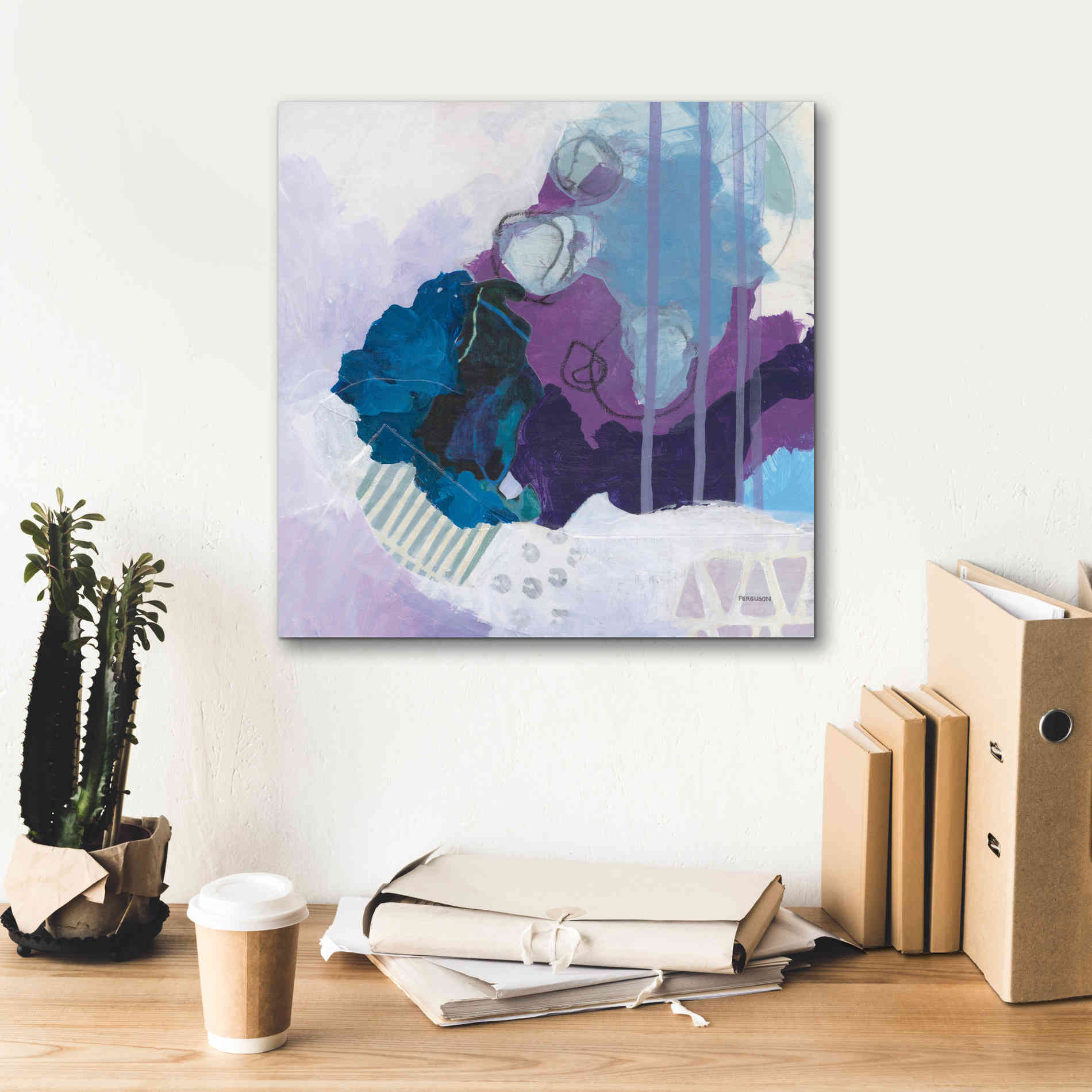 'Amethyst' by Kathy Ferguson, Canvas Wall Art,18 x 18