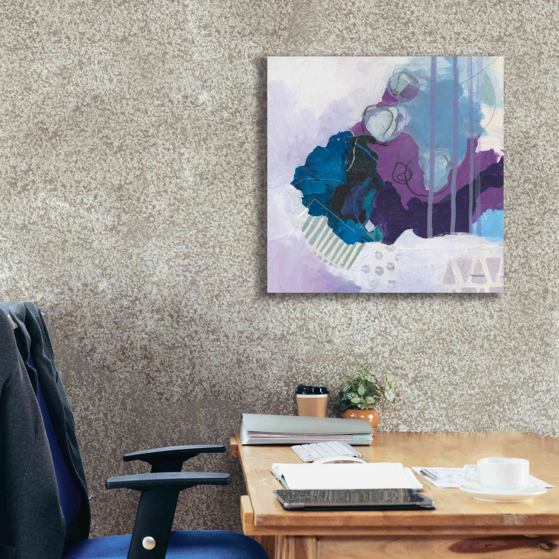 'Amethyst' by Kathy Ferguson, Canvas Wall Art,26 x 26