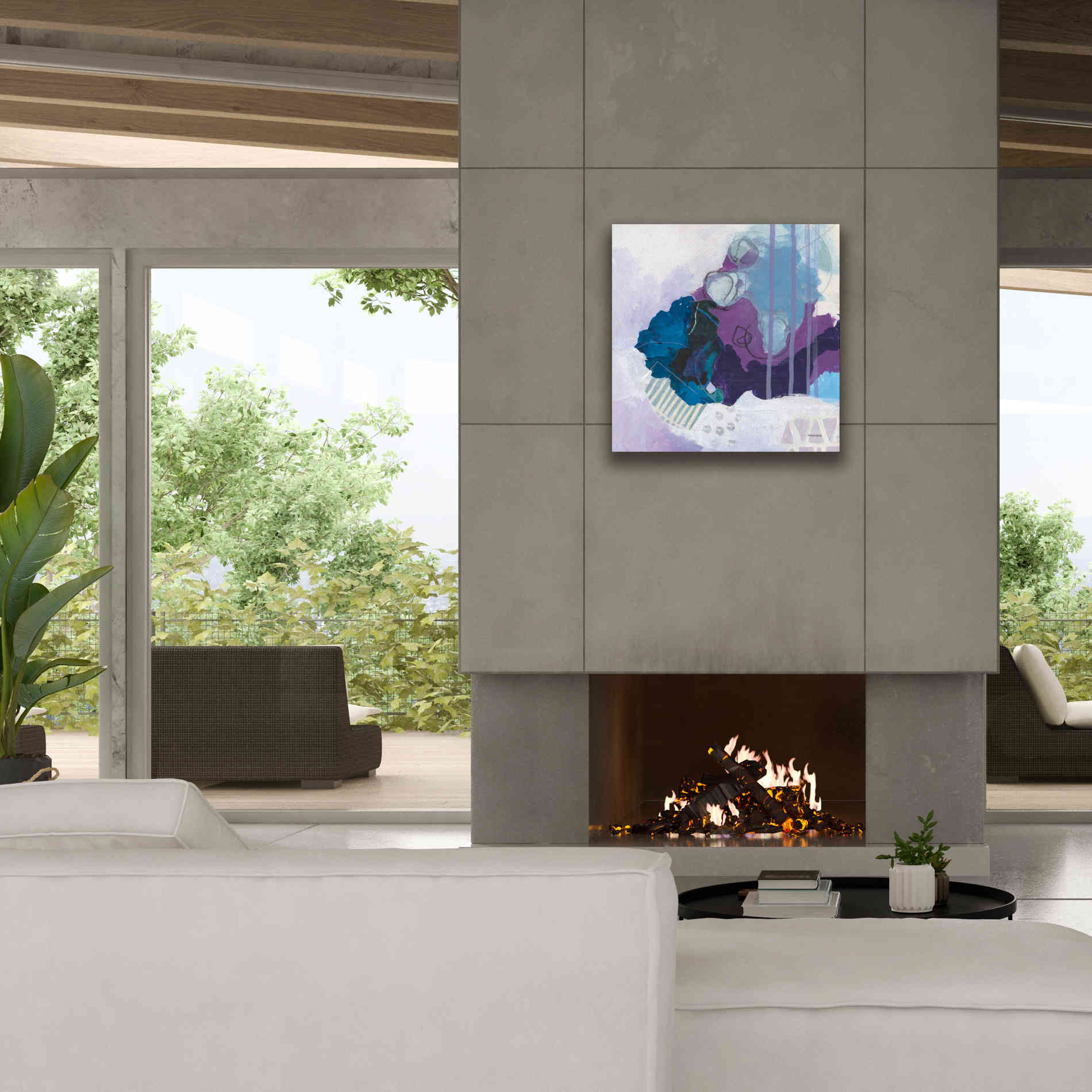 'Amethyst' by Kathy Ferguson, Canvas Wall Art,26 x 26