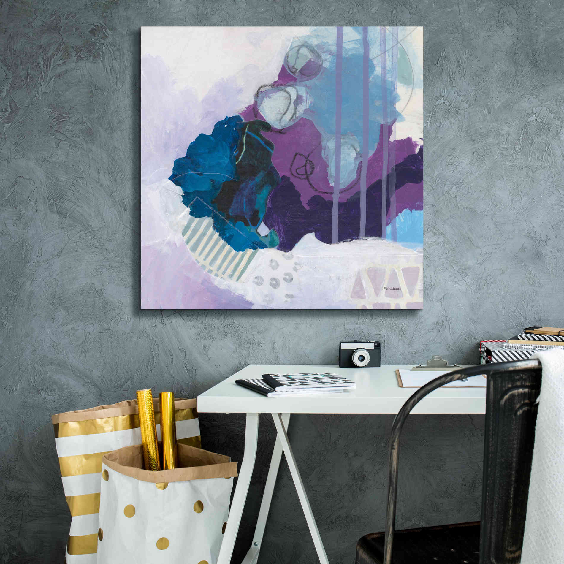 'Amethyst' by Kathy Ferguson, Canvas Wall Art,26 x 26