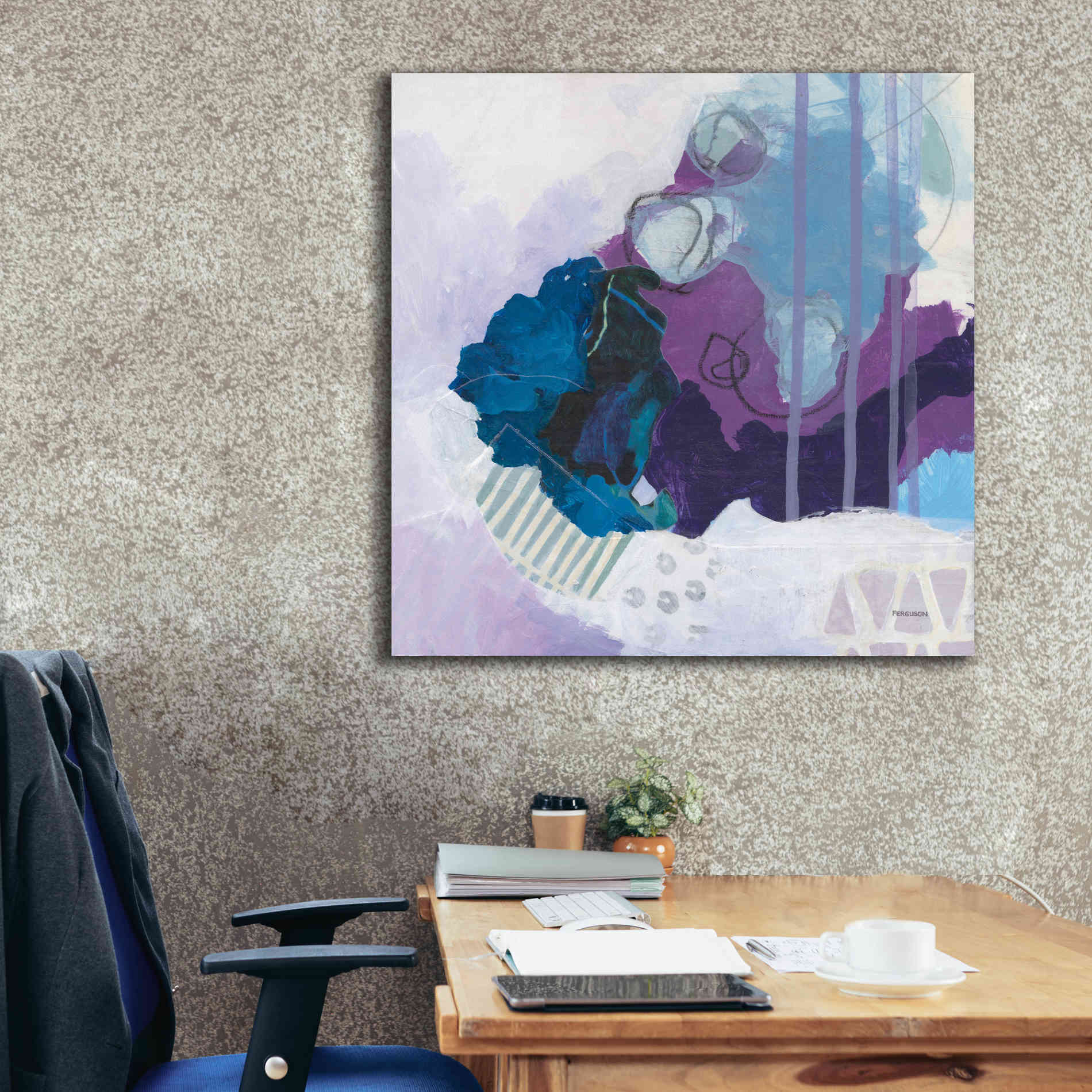 'Amethyst' by Kathy Ferguson, Canvas Wall Art,37 x 37