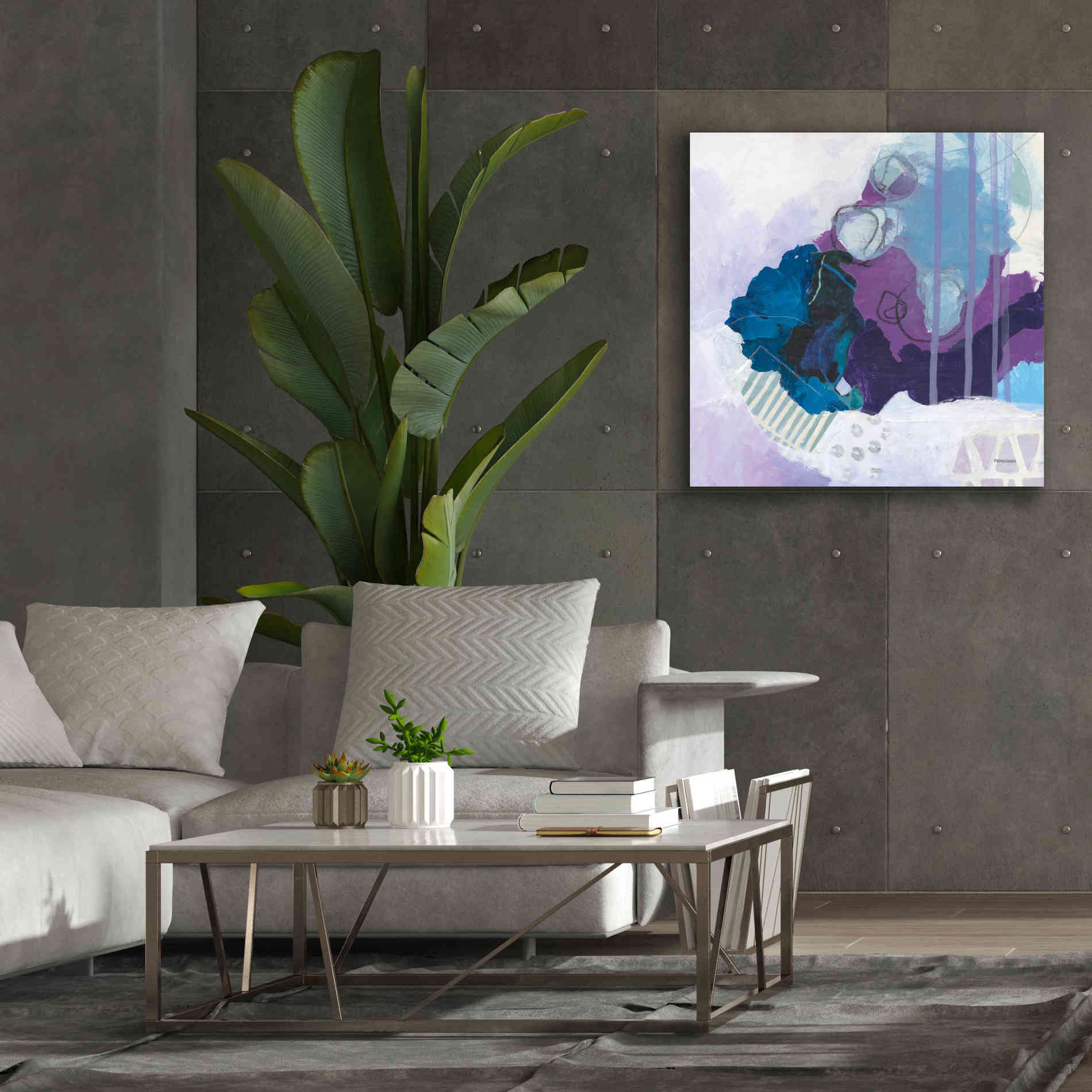 'Amethyst' by Kathy Ferguson, Canvas Wall Art,37 x 37