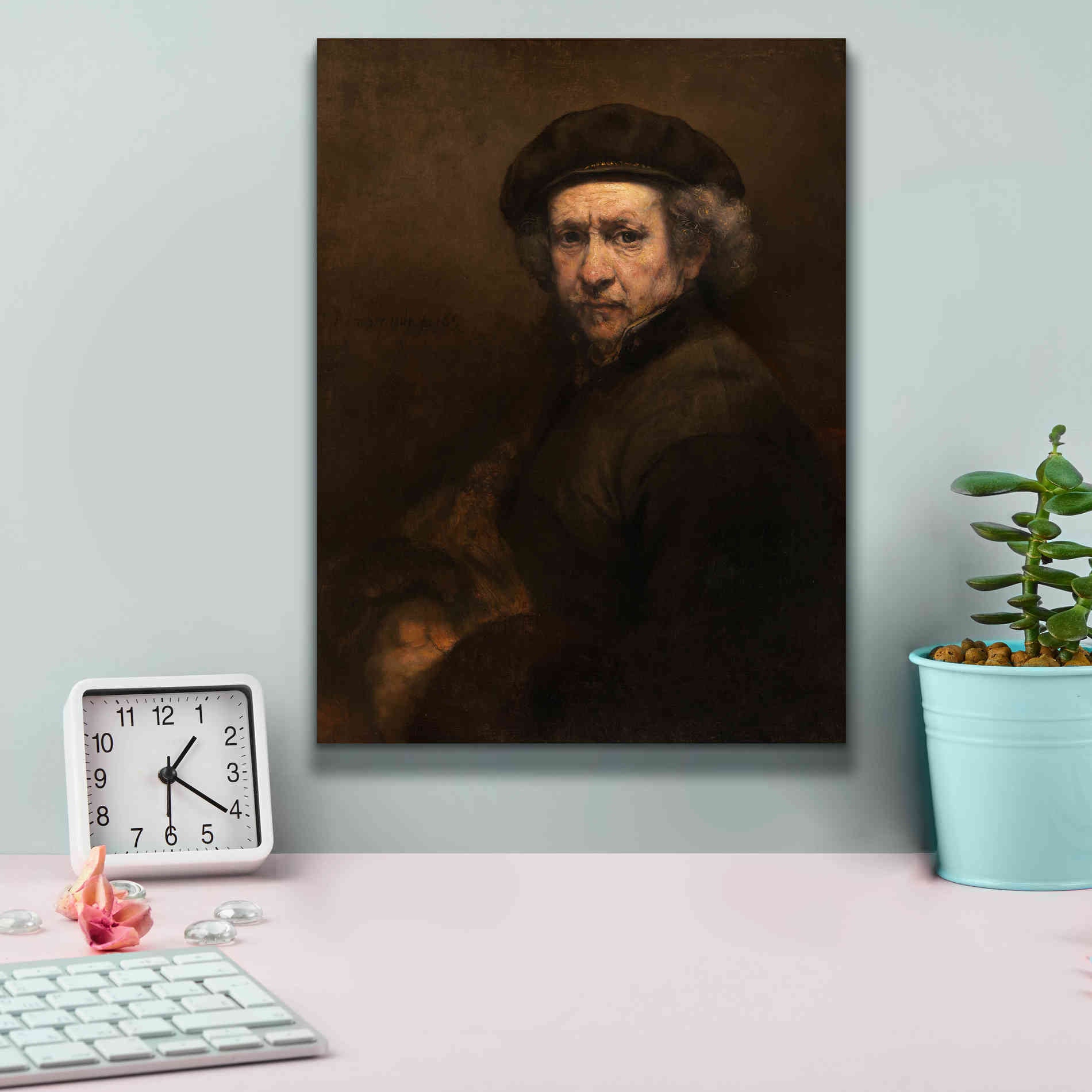 'Self-Portrait' by Rembrandt, Canvas Wall Art,12 x 16