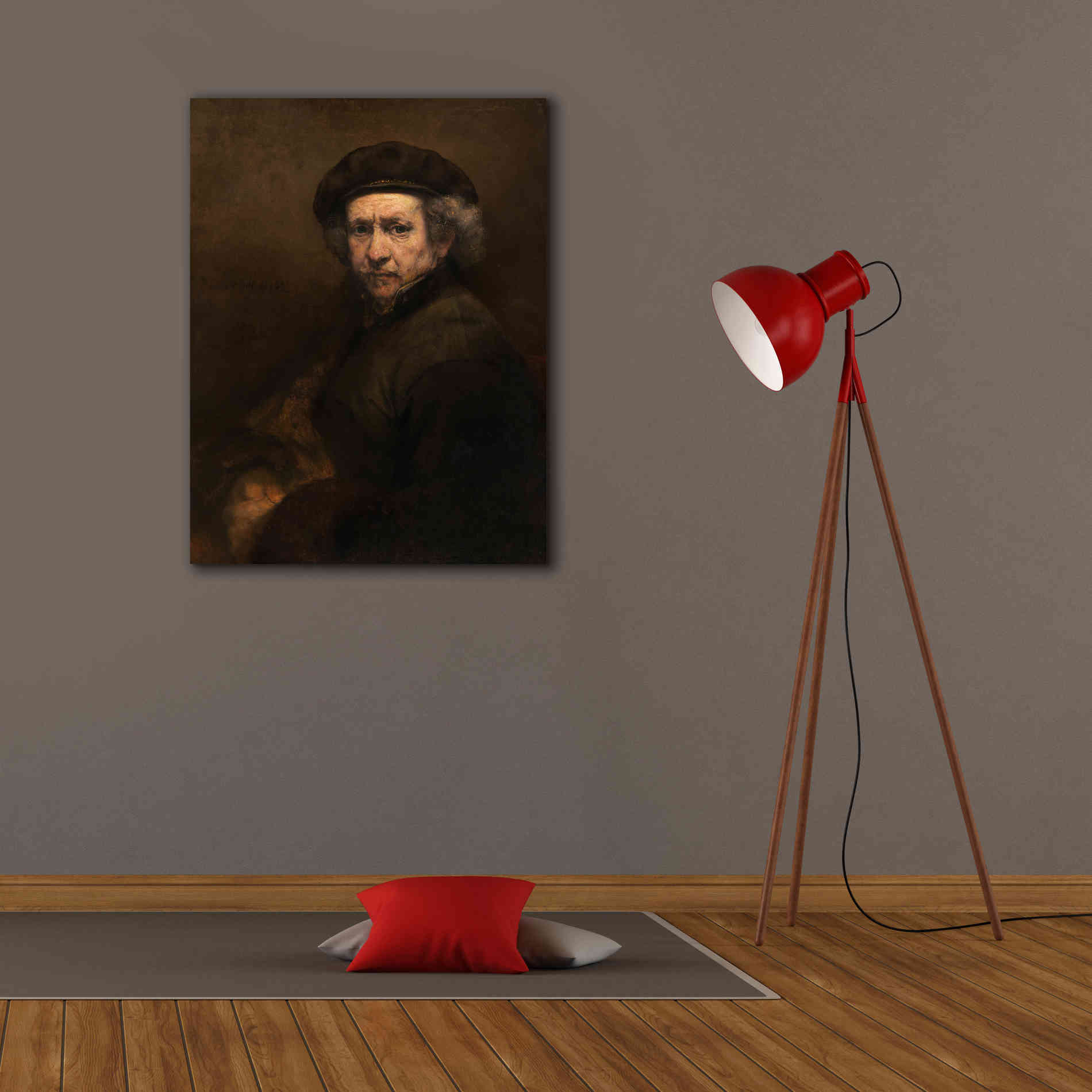 'Self-Portrait' by Rembrandt, Canvas Wall Art,26 x 34