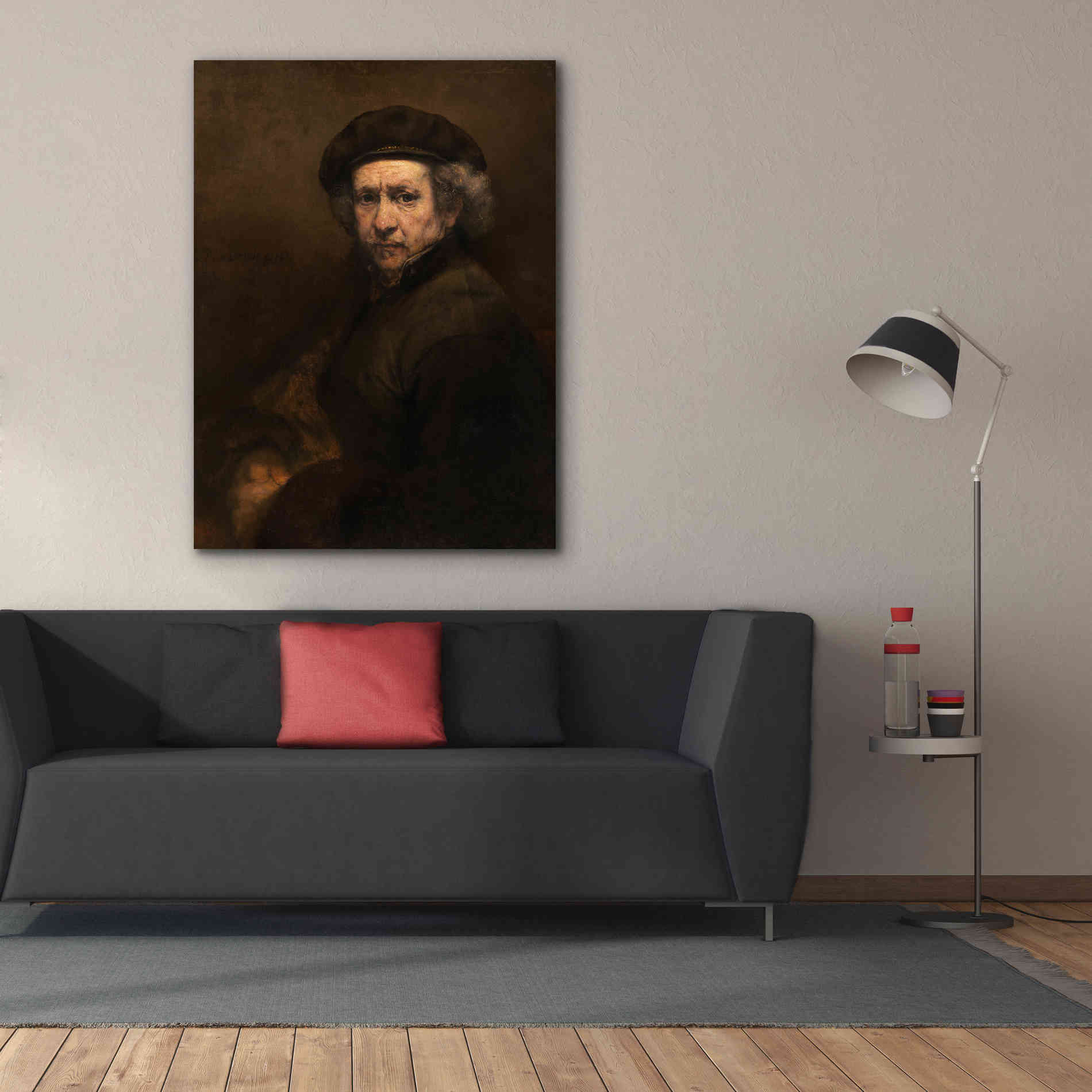 'Self-Portrait' by Rembrandt, Canvas Wall Art,40 x 54