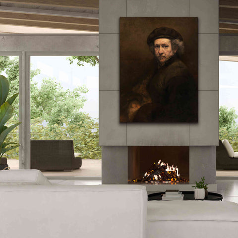 Image of 'Self-Portrait' by Rembrandt, Canvas Wall Art,40 x 54
