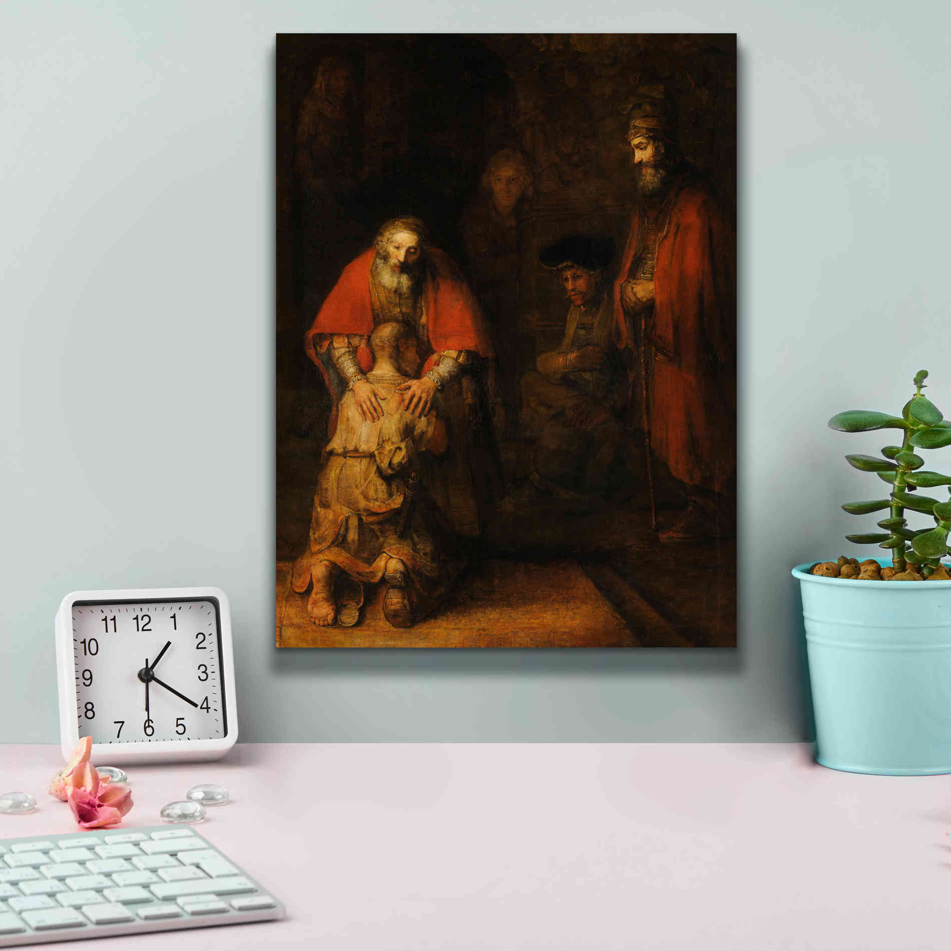 'The Return of the Prodigal Son' by Rembrandt, Canvas Wall Art,12 x 16