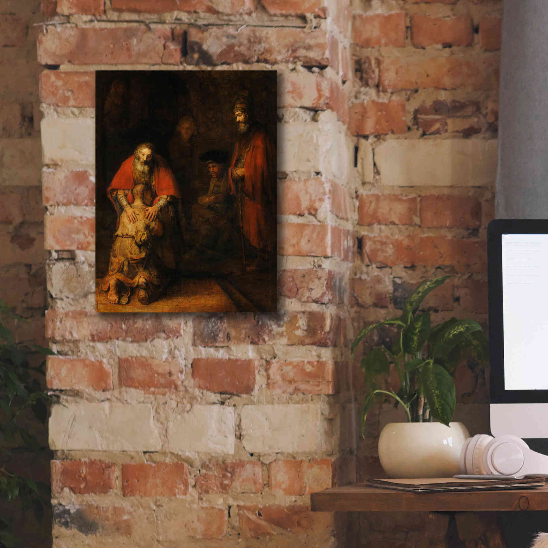 'The Return of the Prodigal Son' by Rembrandt, Canvas Wall Art,12 x 16