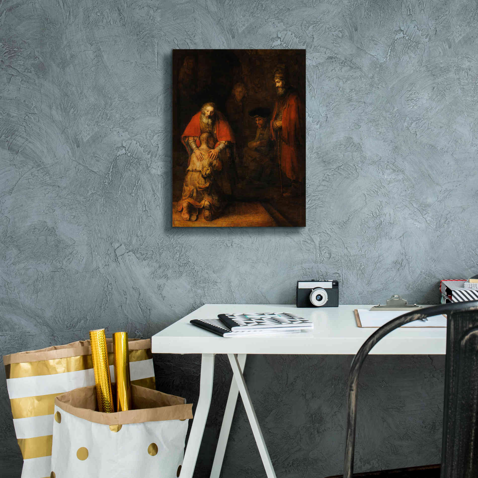 'The Return of the Prodigal Son' by Rembrandt, Canvas Wall Art,12 x 16