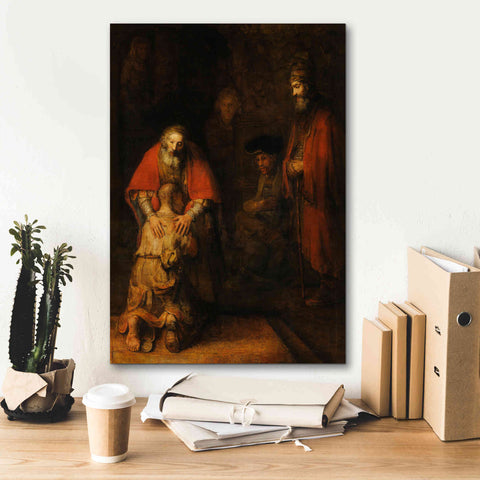 Image of 'The Return of the Prodigal Son' by Rembrandt, Canvas Wall Art,18 x 26