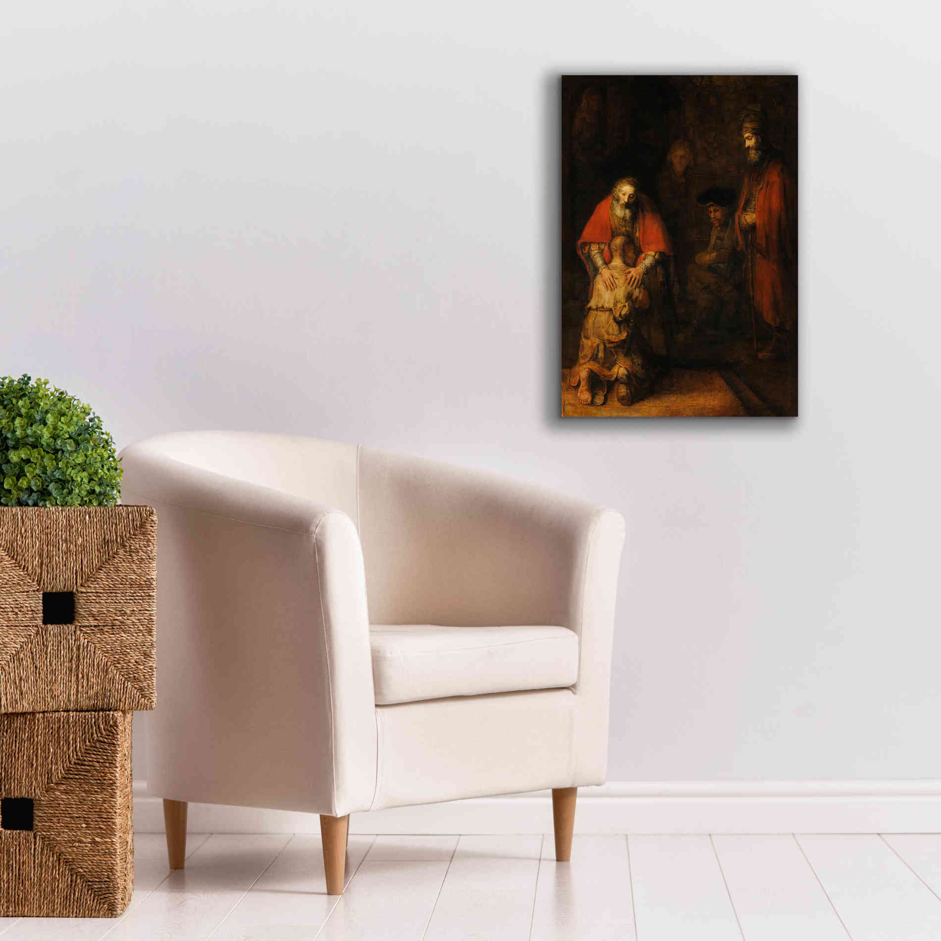 'The Return of the Prodigal Son' by Rembrandt, Canvas Wall Art,18 x 26
