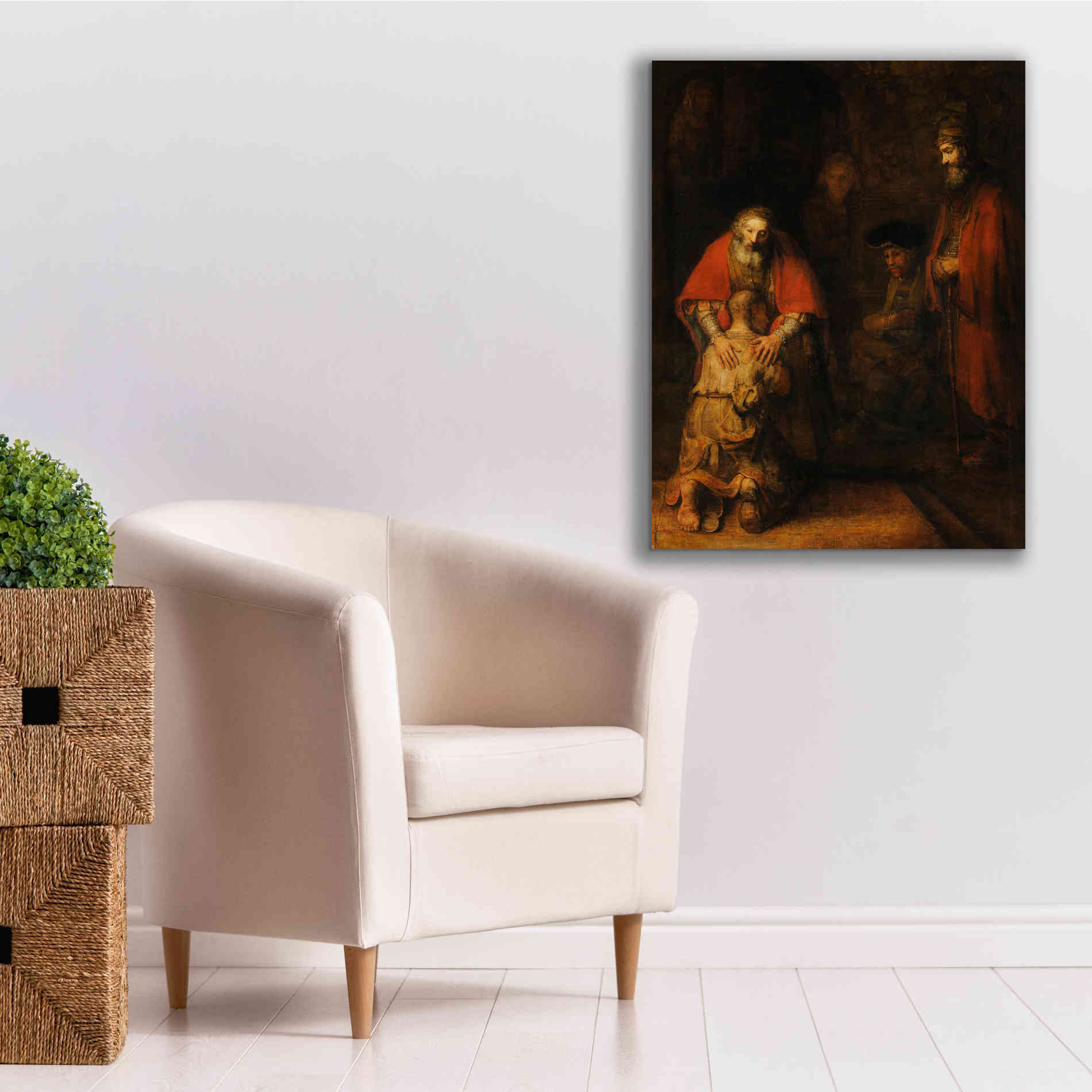 'The Return of the Prodigal Son' by Rembrandt, Canvas Wall Art,26 x 34