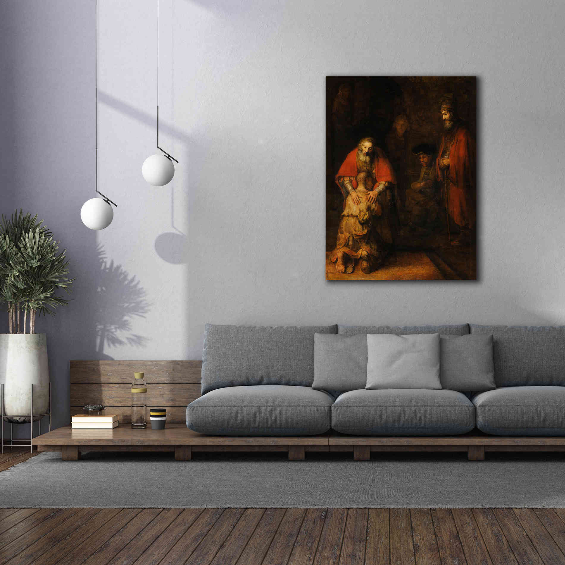 'The Return of the Prodigal Son' by Rembrandt, Canvas Wall Art,40 x 54