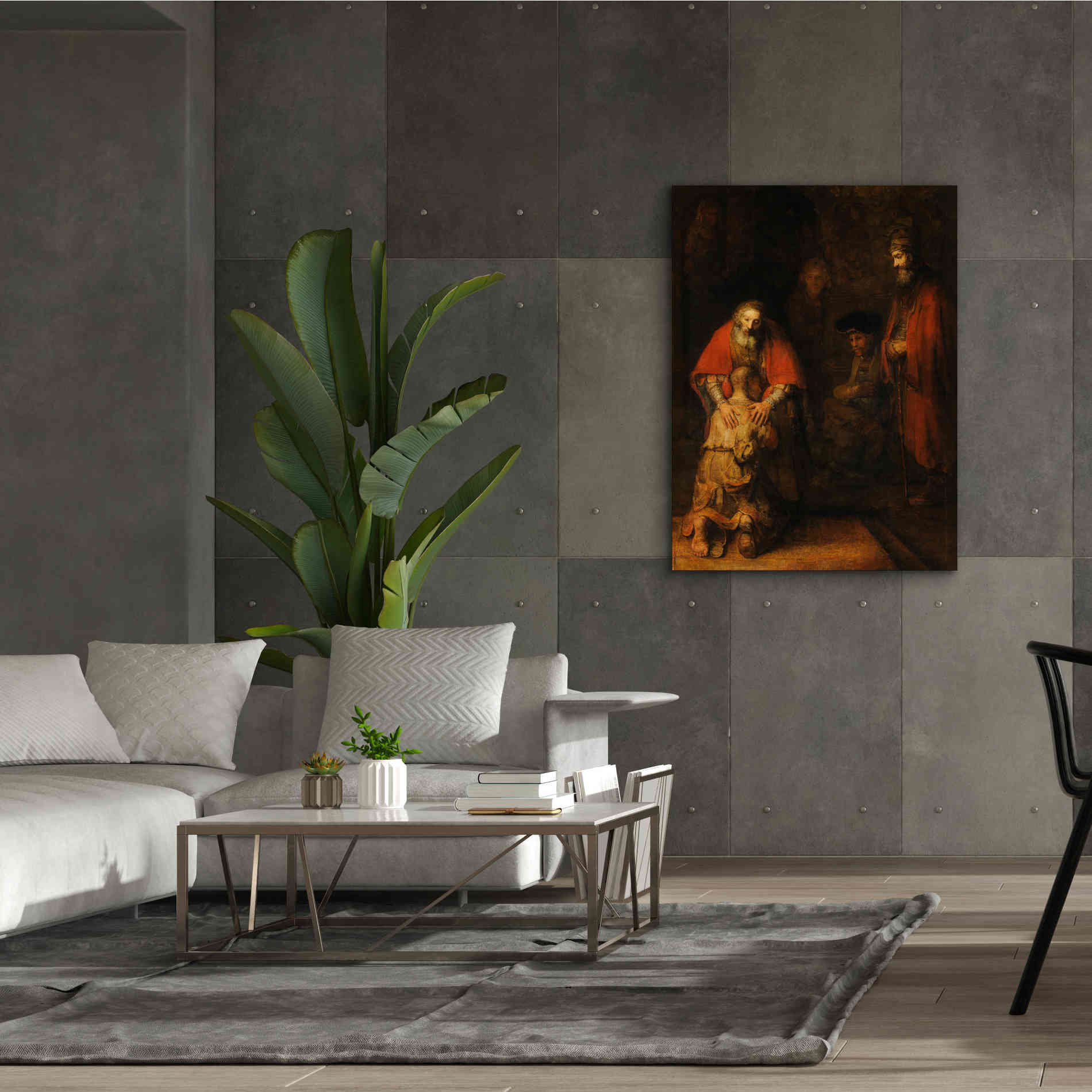 'The Return of the Prodigal Son' by Rembrandt, Canvas Wall Art,40 x 54