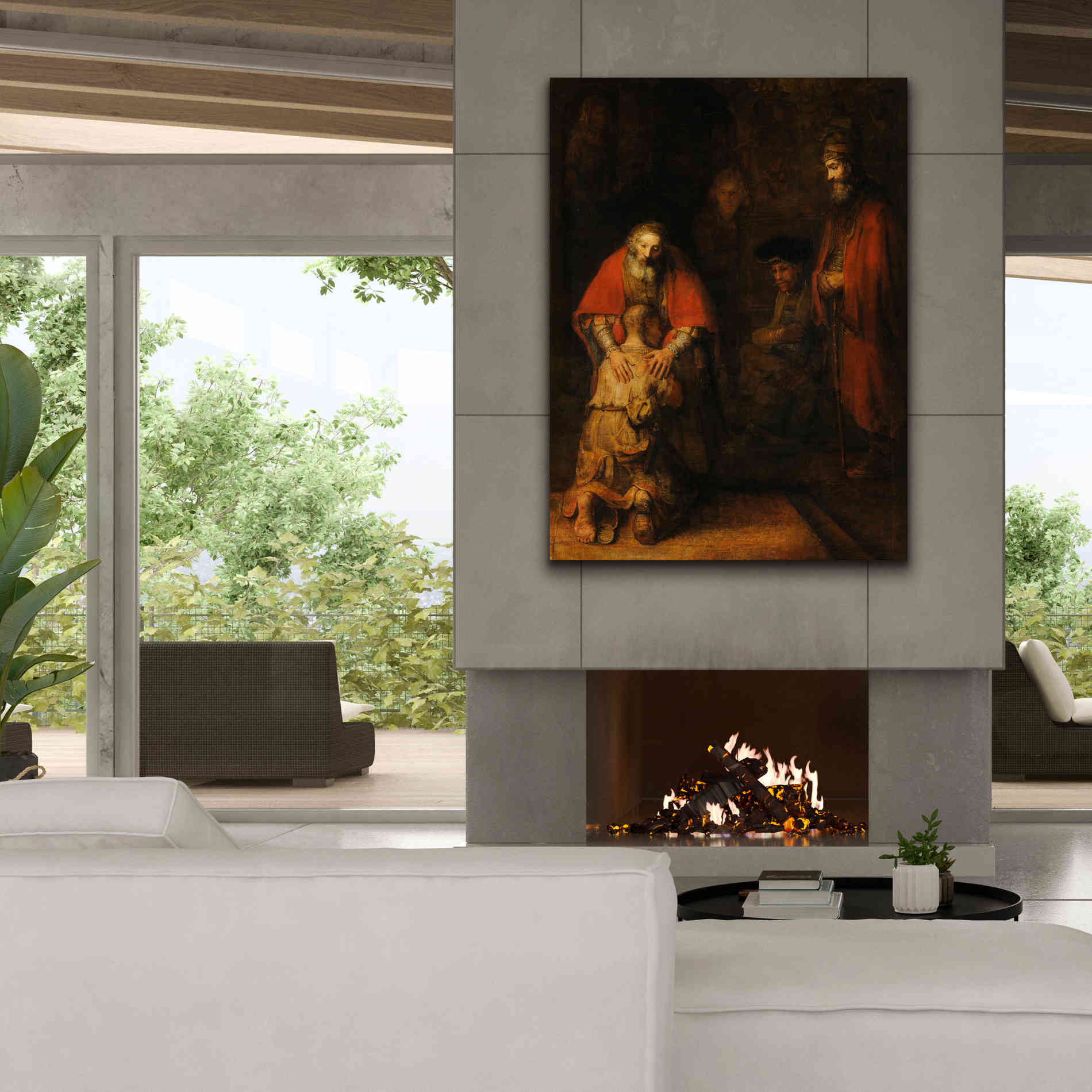 'The Return of the Prodigal Son' by Rembrandt, Canvas Wall Art,40 x 54