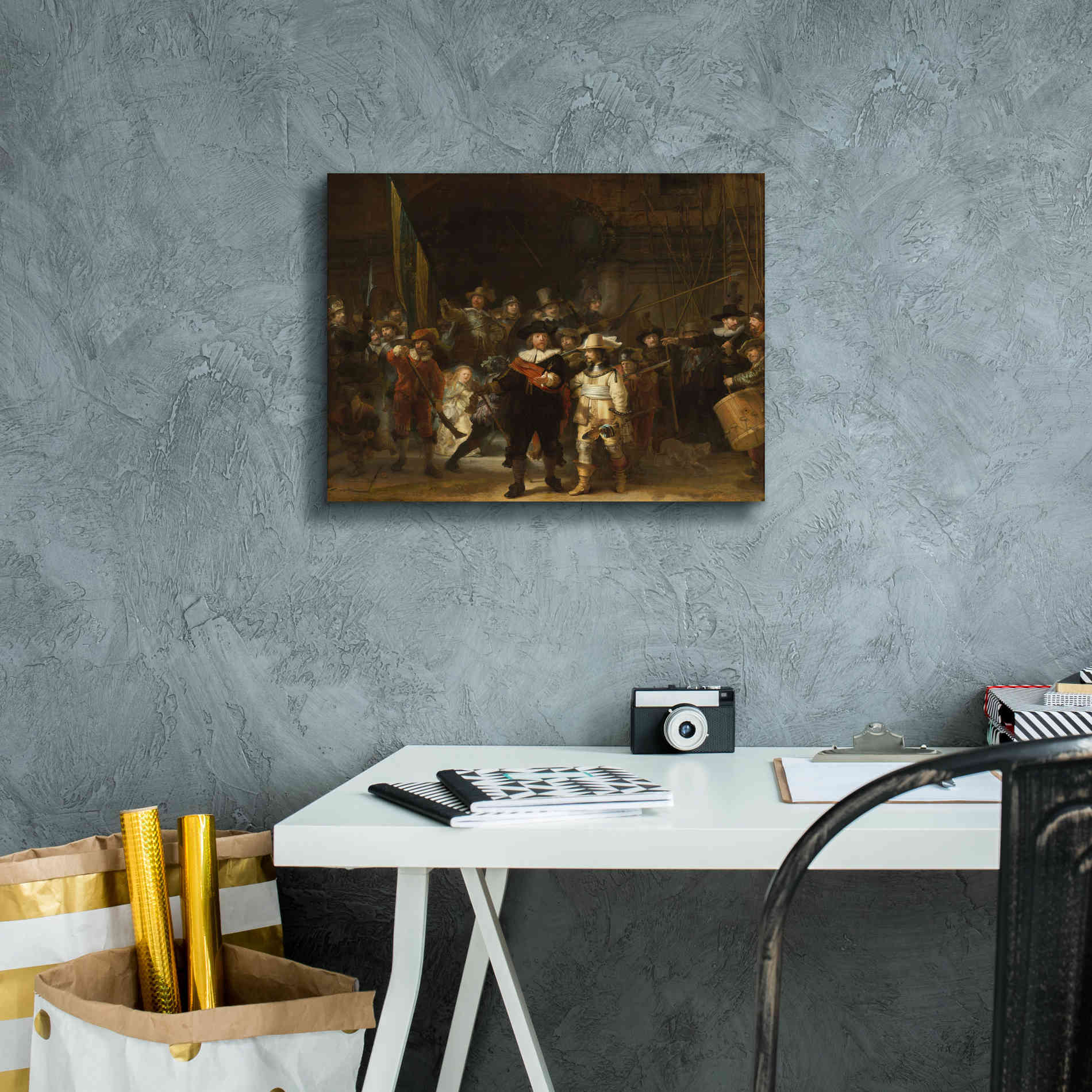 'The Night Watch' by Rembrandt, Canvas Wall Art,16 x 12