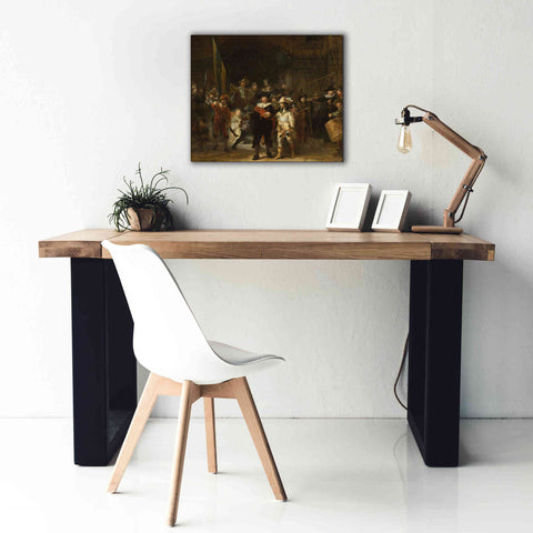 Image of 'The Night Watch' by Rembrandt, Canvas Wall Art,24 x 20