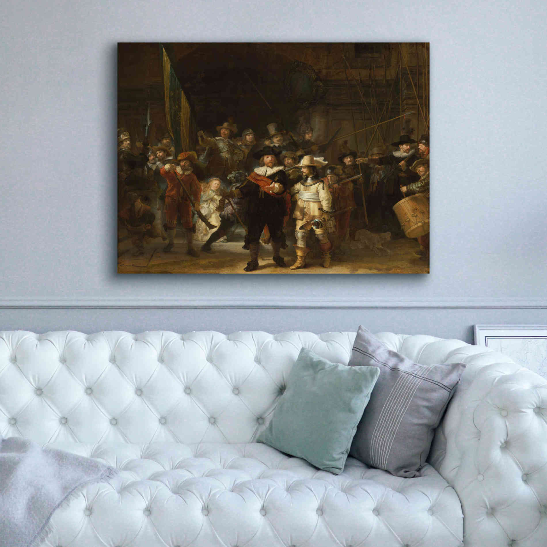 'The Night Watch' by Rembrandt, Canvas Wall Art,54 x 40