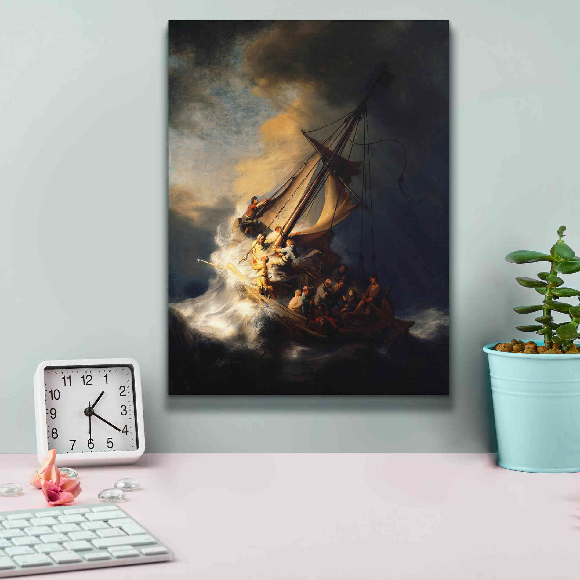 'The Storm on the Sea of Galilee' by Rembrandt, Canvas Wall Art,12 x 16