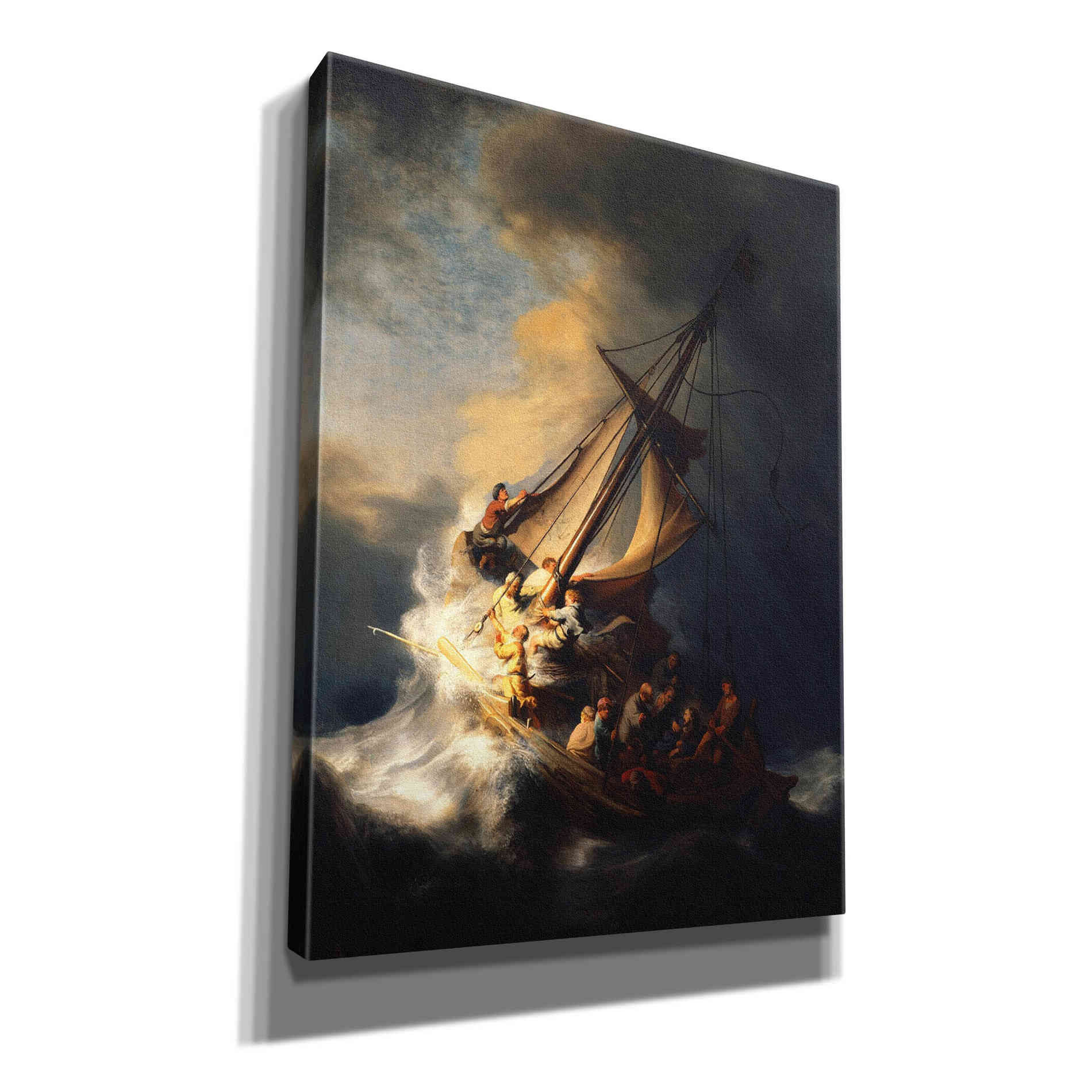 'The Storm on the Sea of Galilee' by Rembrandt, Canvas Wall Art