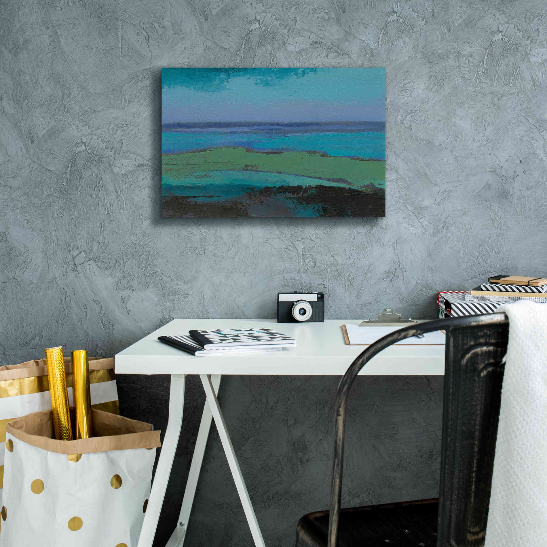 'Low Tide Killala' by Grainne Dowling, Canvas Wall Art,18 x 12