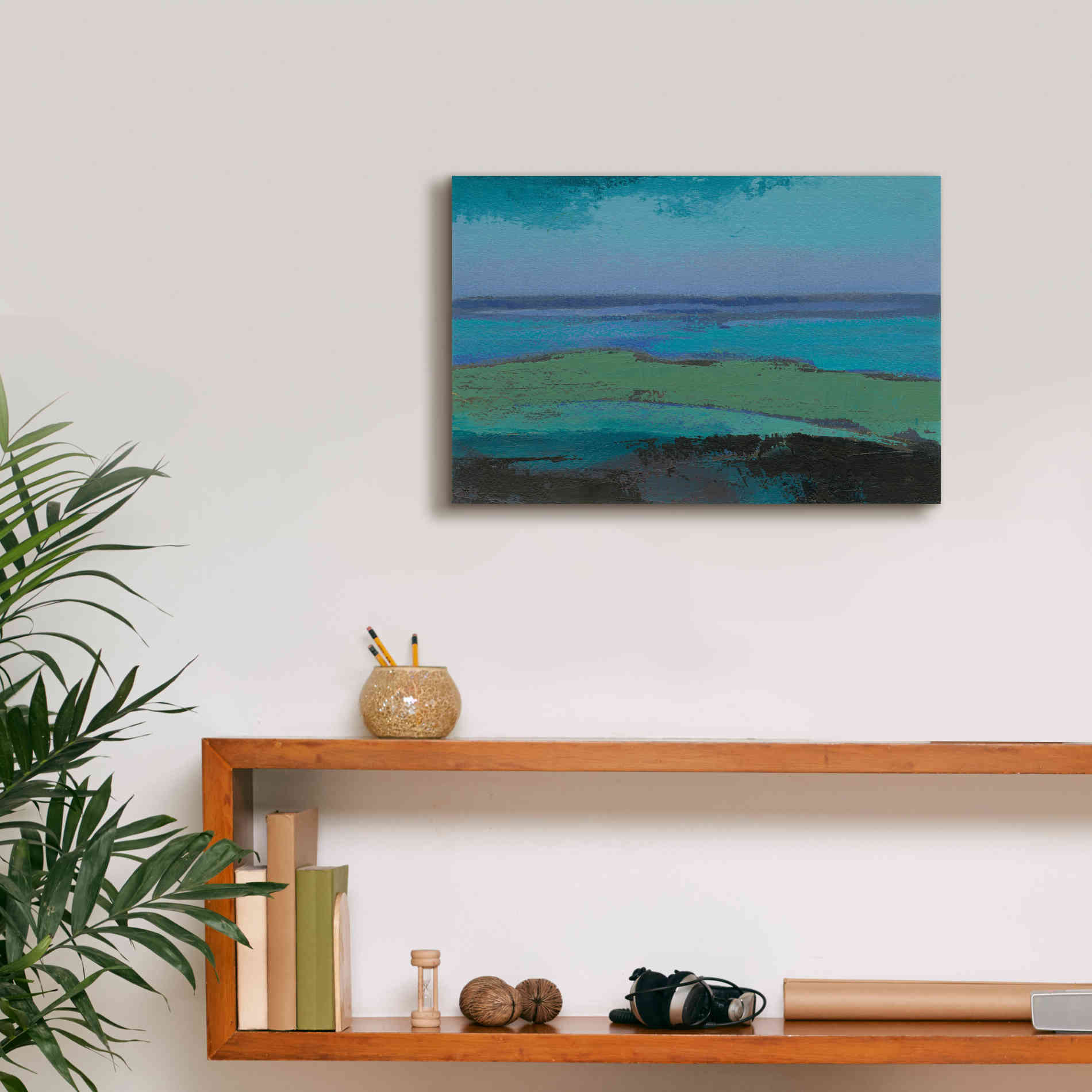 'Low Tide Killala' by Grainne Dowling, Canvas Wall Art,18 x 12