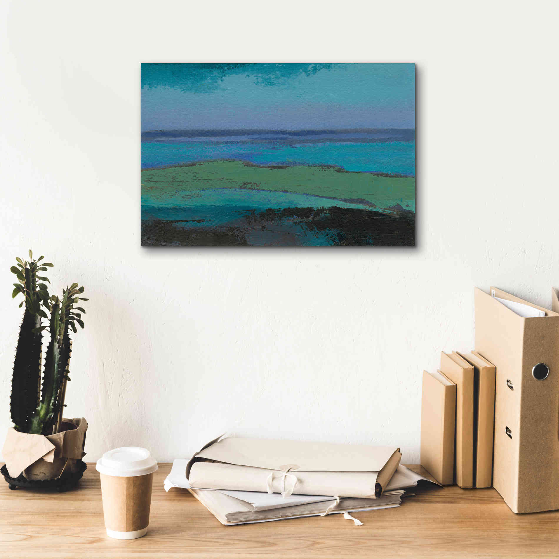 'Low Tide Killala' by Grainne Dowling, Canvas Wall Art,18 x 12