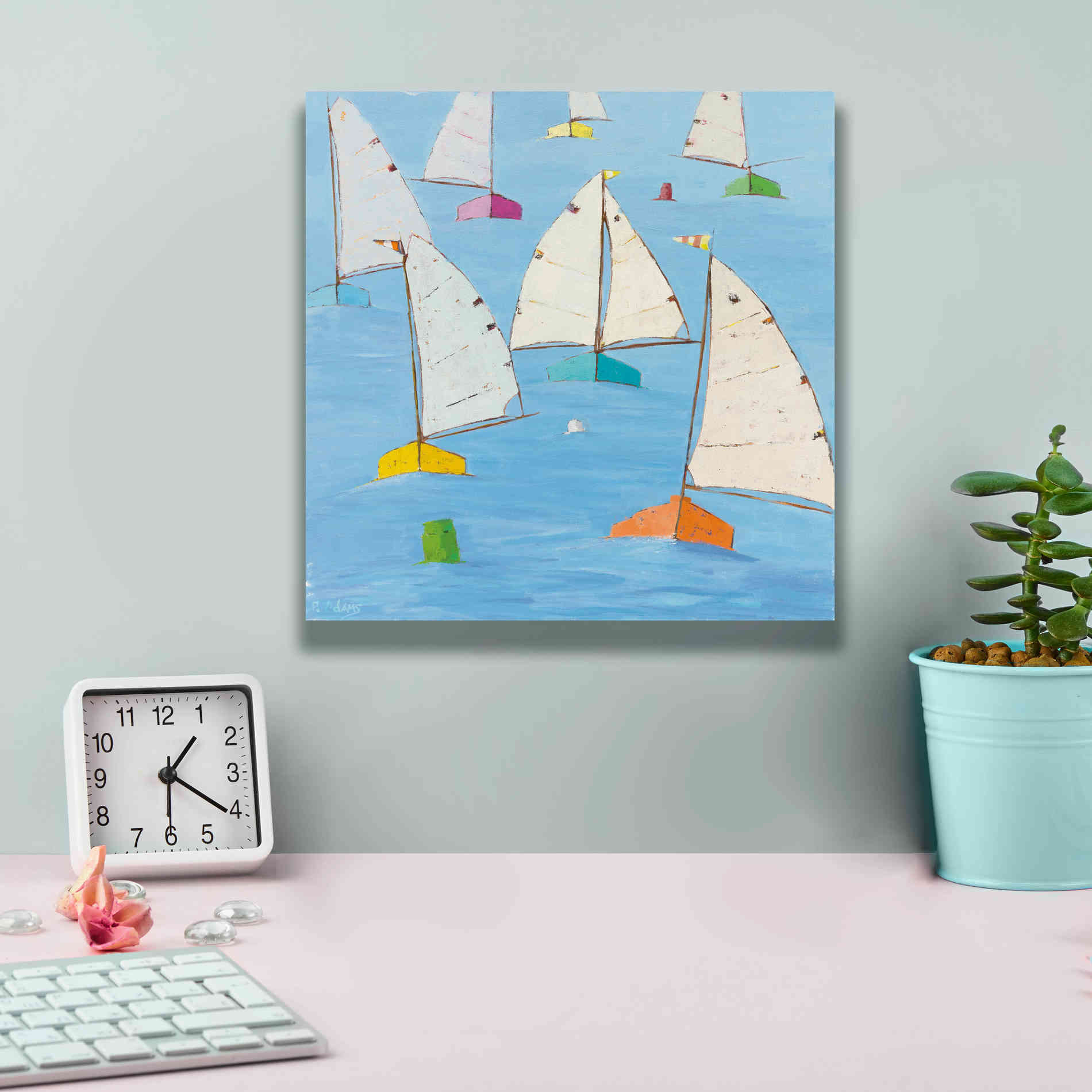 'Regatta V' by Phyllis Adams, Canvas Wall Art,12 x 12