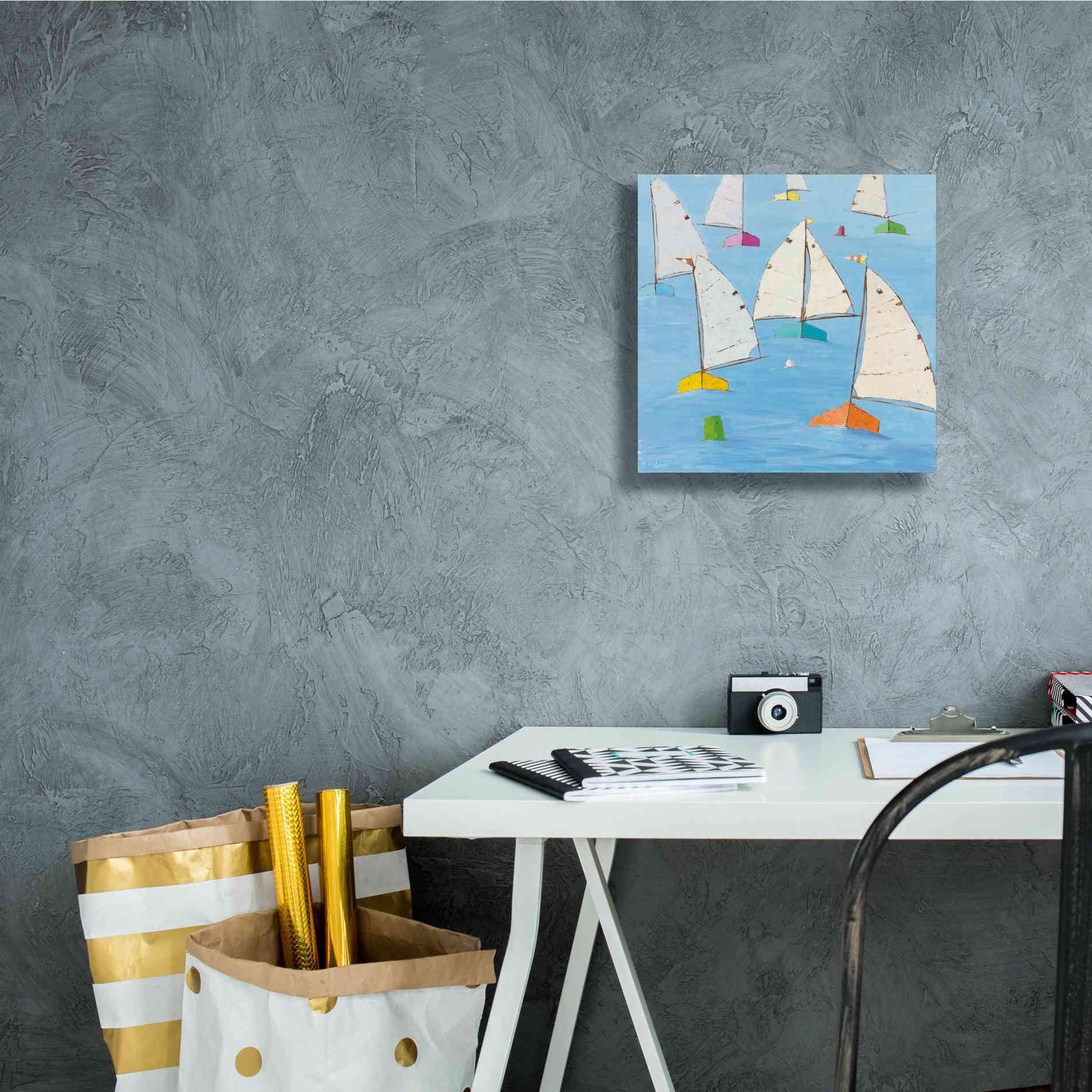 'Regatta V' by Phyllis Adams, Canvas Wall Art,12 x 12