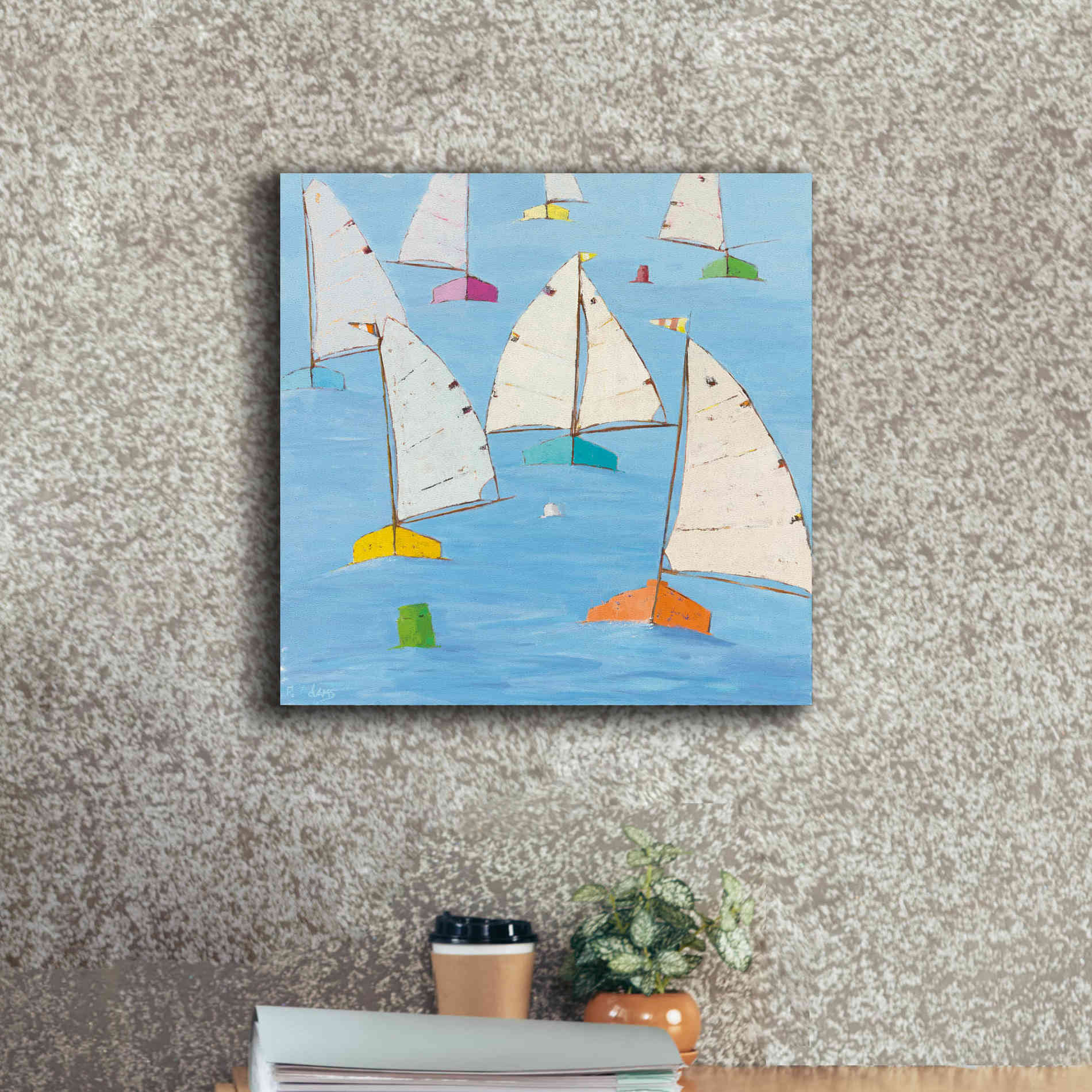 'Regatta V' by Phyllis Adams, Canvas Wall Art,18 x 18