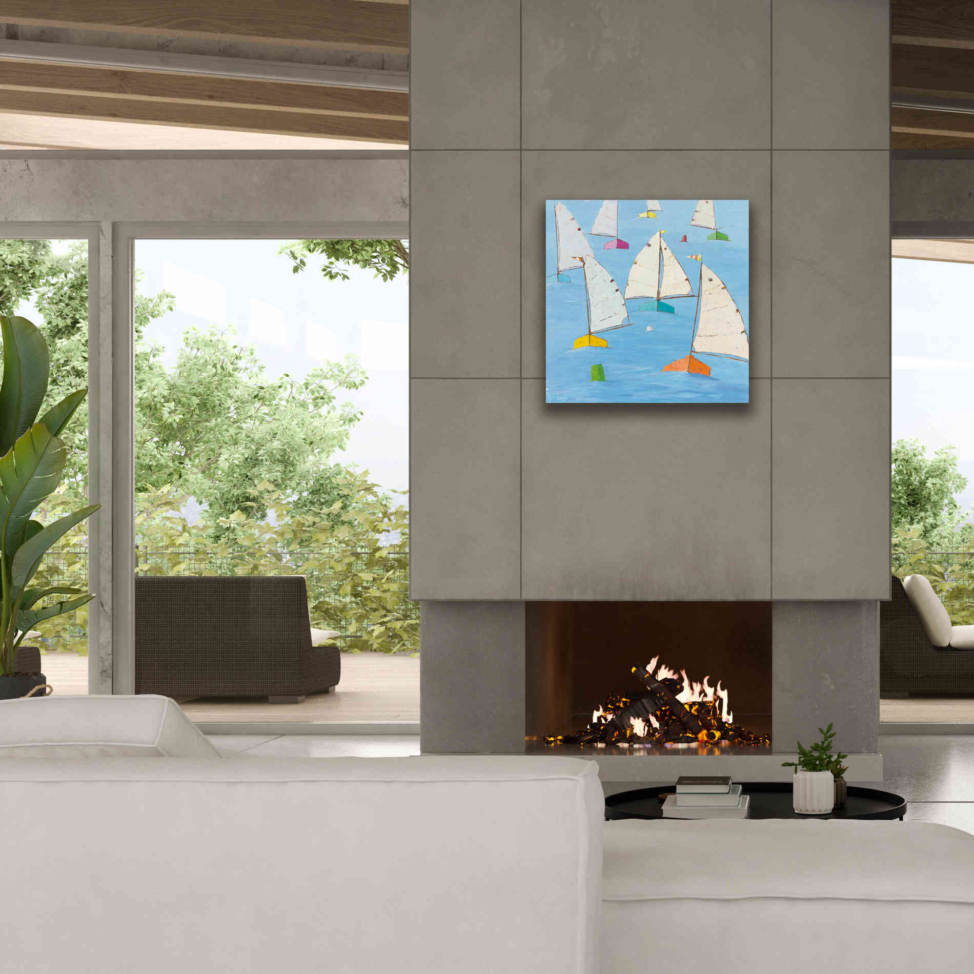 'Regatta V' by Phyllis Adams, Canvas Wall Art,26 x 26