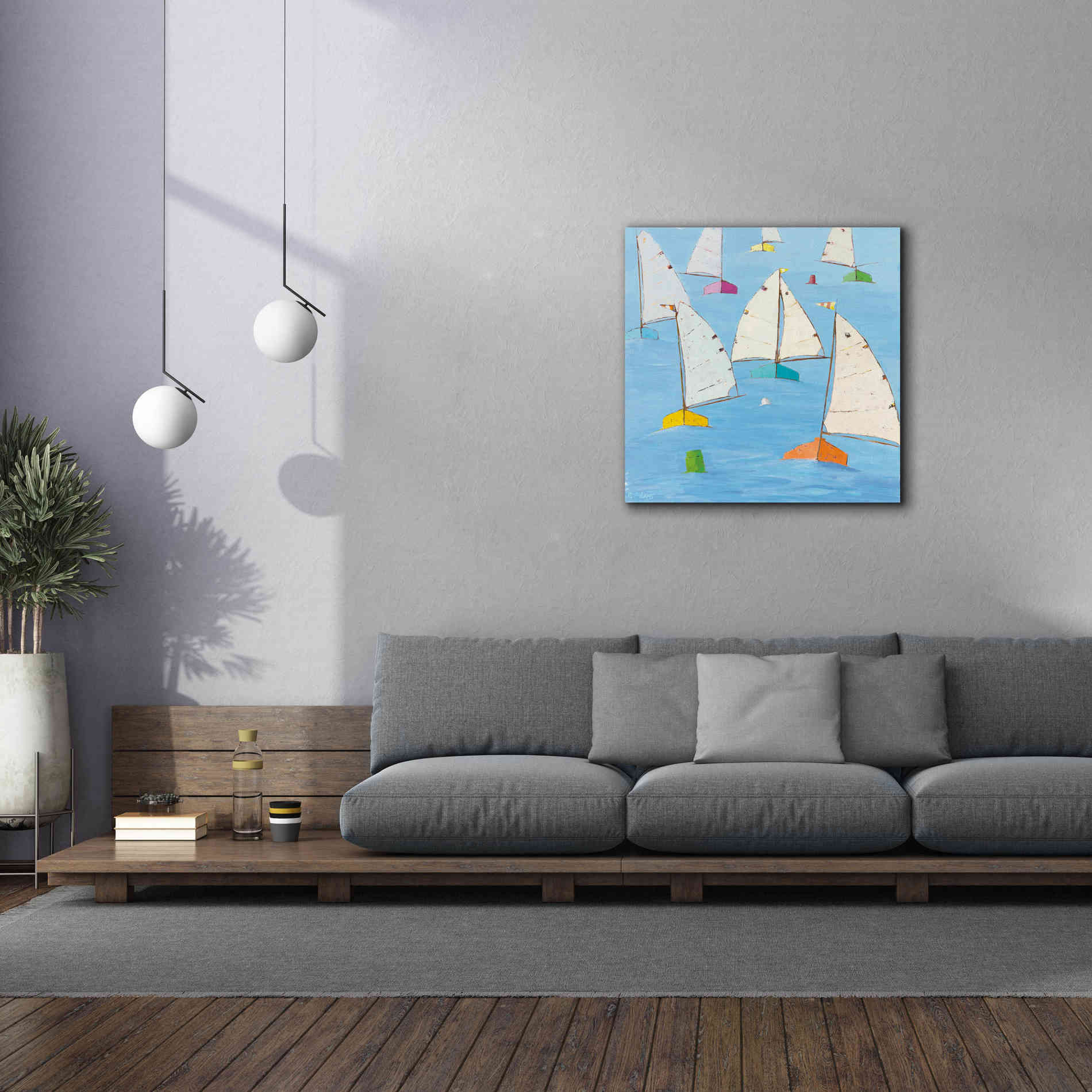 'Regatta V' by Phyllis Adams, Canvas Wall Art,37 x 37