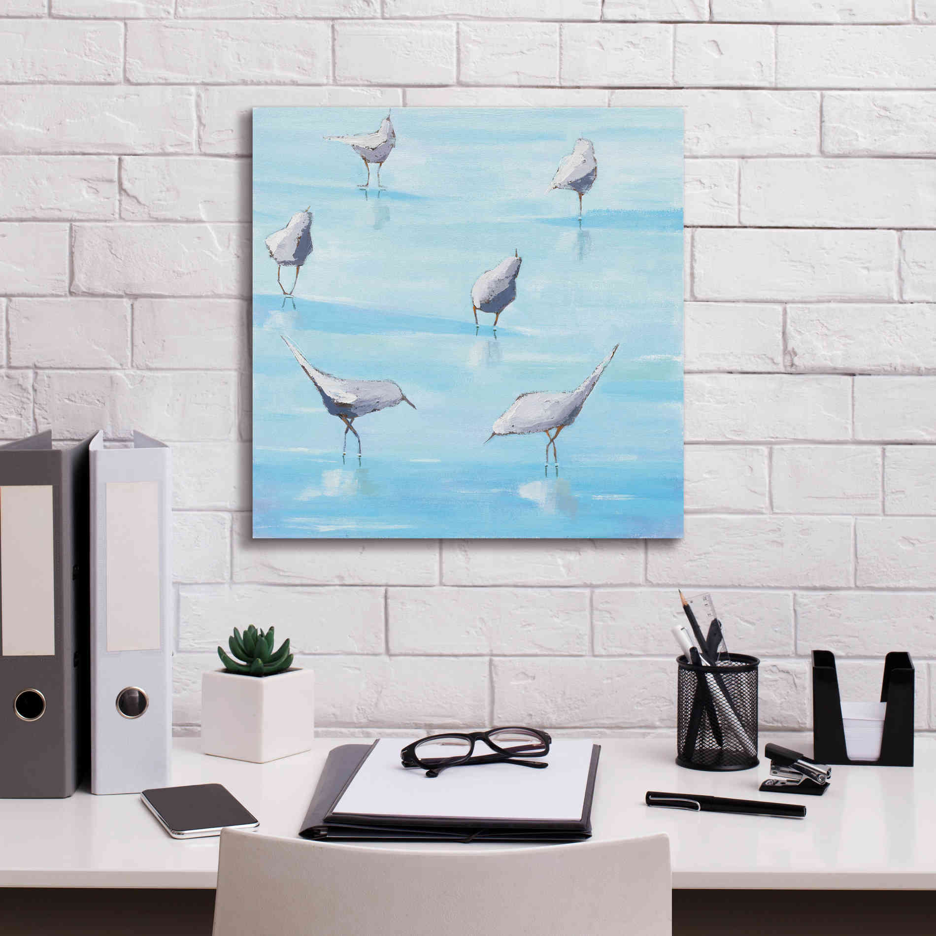 'By the Waters Edge' by Phyllis Adams, Canvas Wall Art,18 x 18