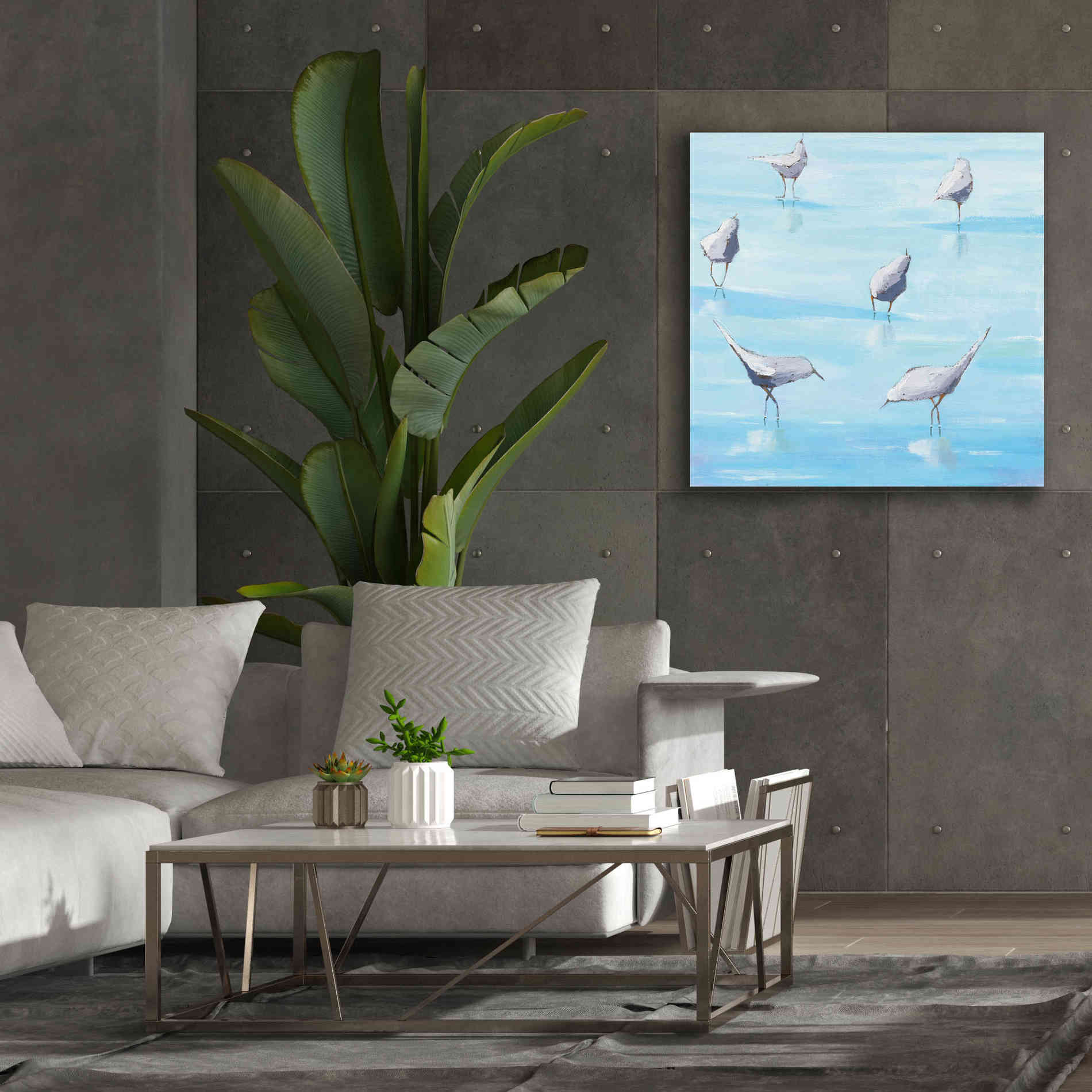'By the Waters Edge' by Phyllis Adams, Canvas Wall Art,37 x 37