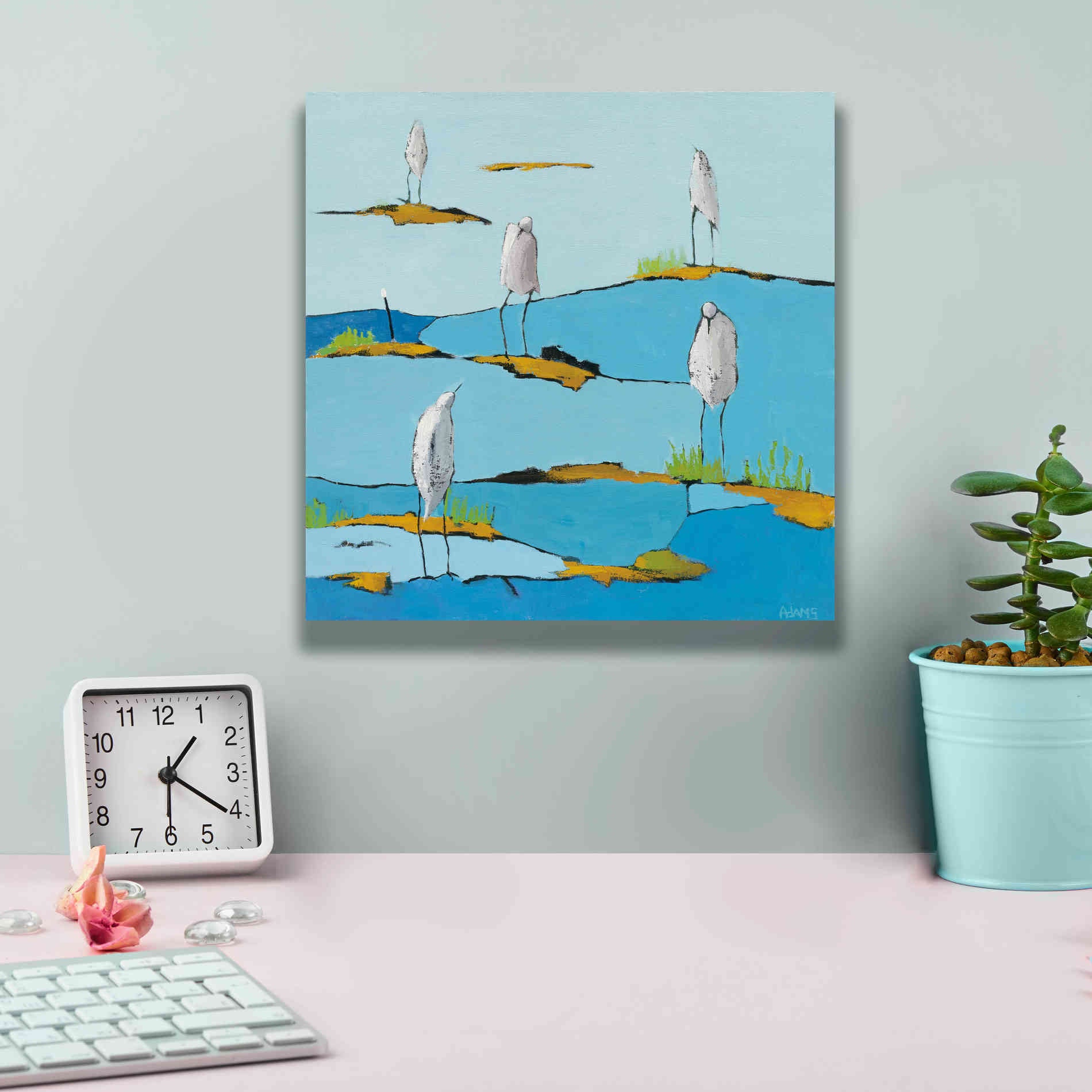 'Beach Bums' by Phyllis Adams, Canvas Wall Art,12 x 12