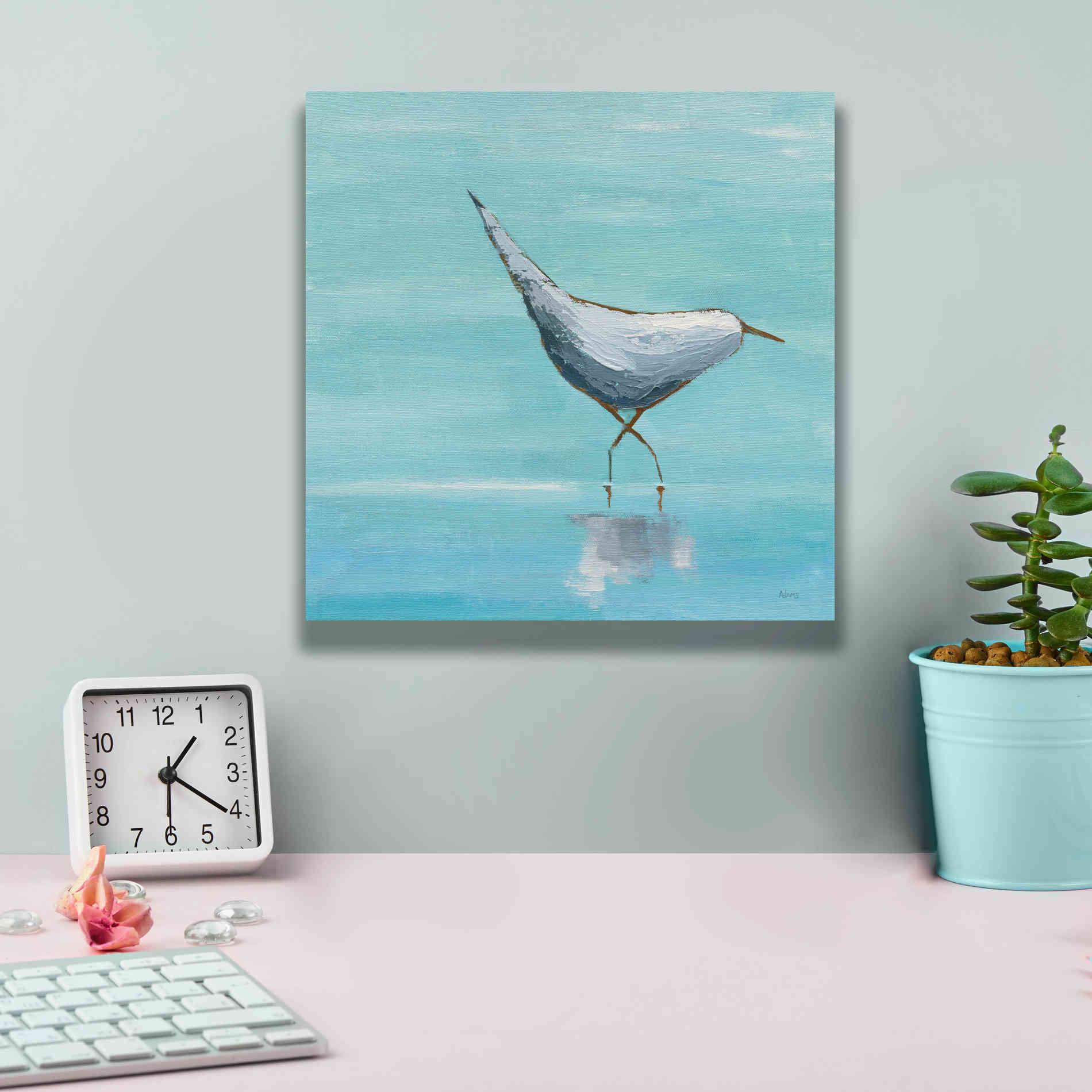 'Egret I' by Phyllis Adams, Canvas Wall Art,12 x 12