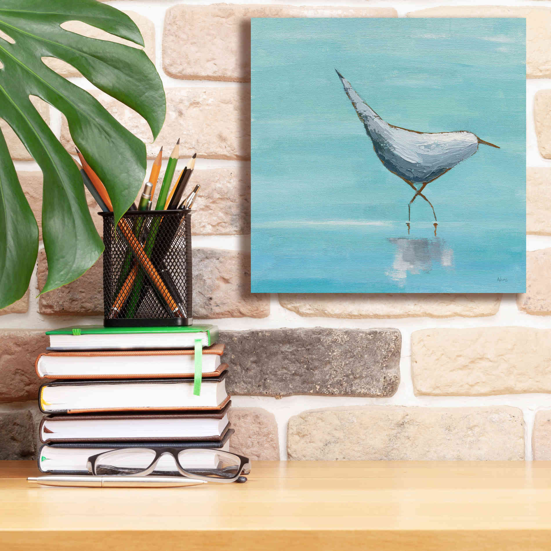 'Egret I' by Phyllis Adams, Canvas Wall Art,12 x 12