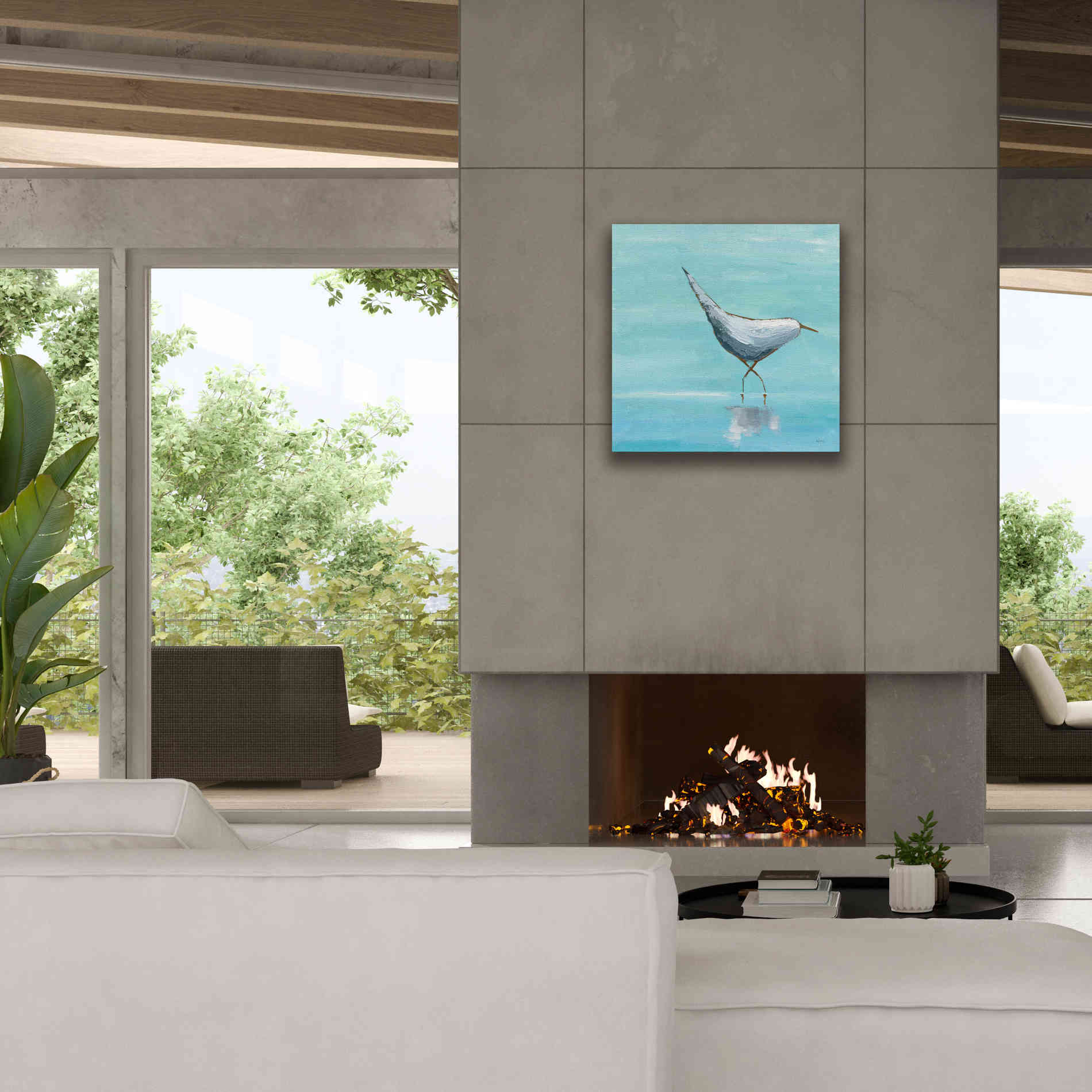 'Egret I' by Phyllis Adams, Canvas Wall Art,26 x 26