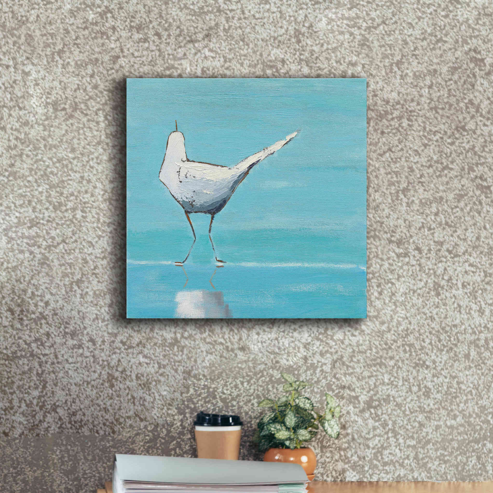 'Egret II' by Phyllis Adams, Canvas Wall Art,18 x 18