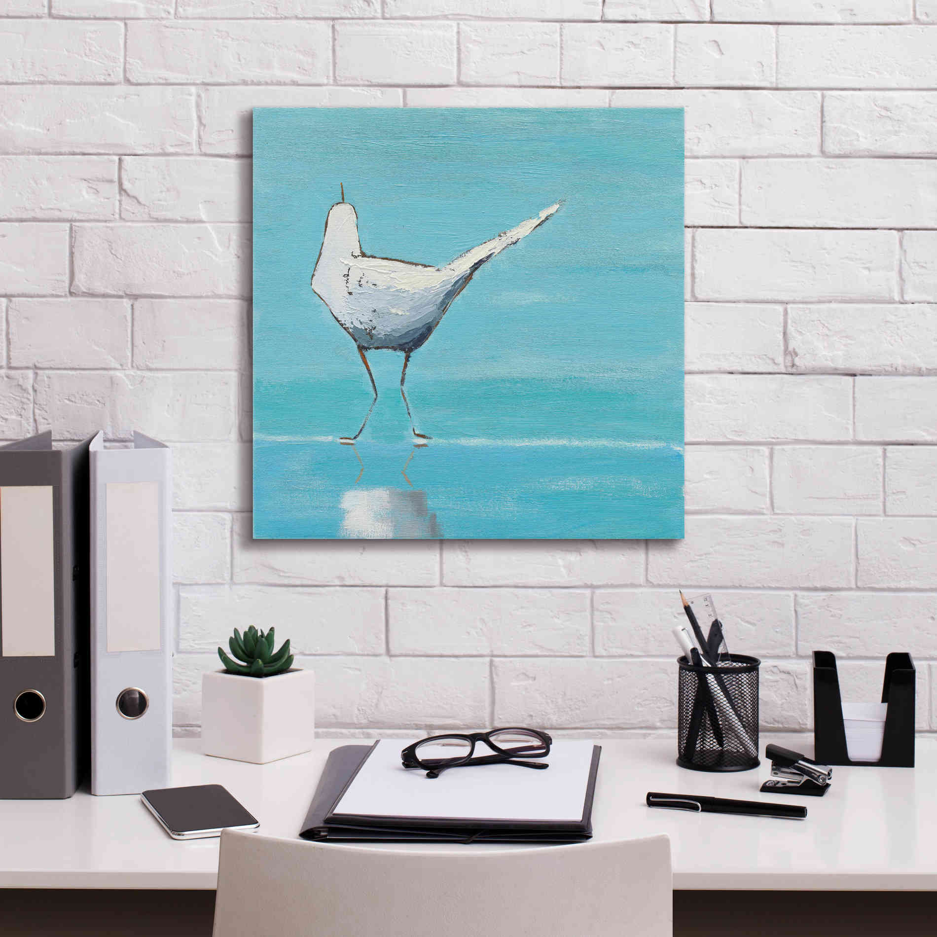 'Egret II' by Phyllis Adams, Canvas Wall Art,18 x 18