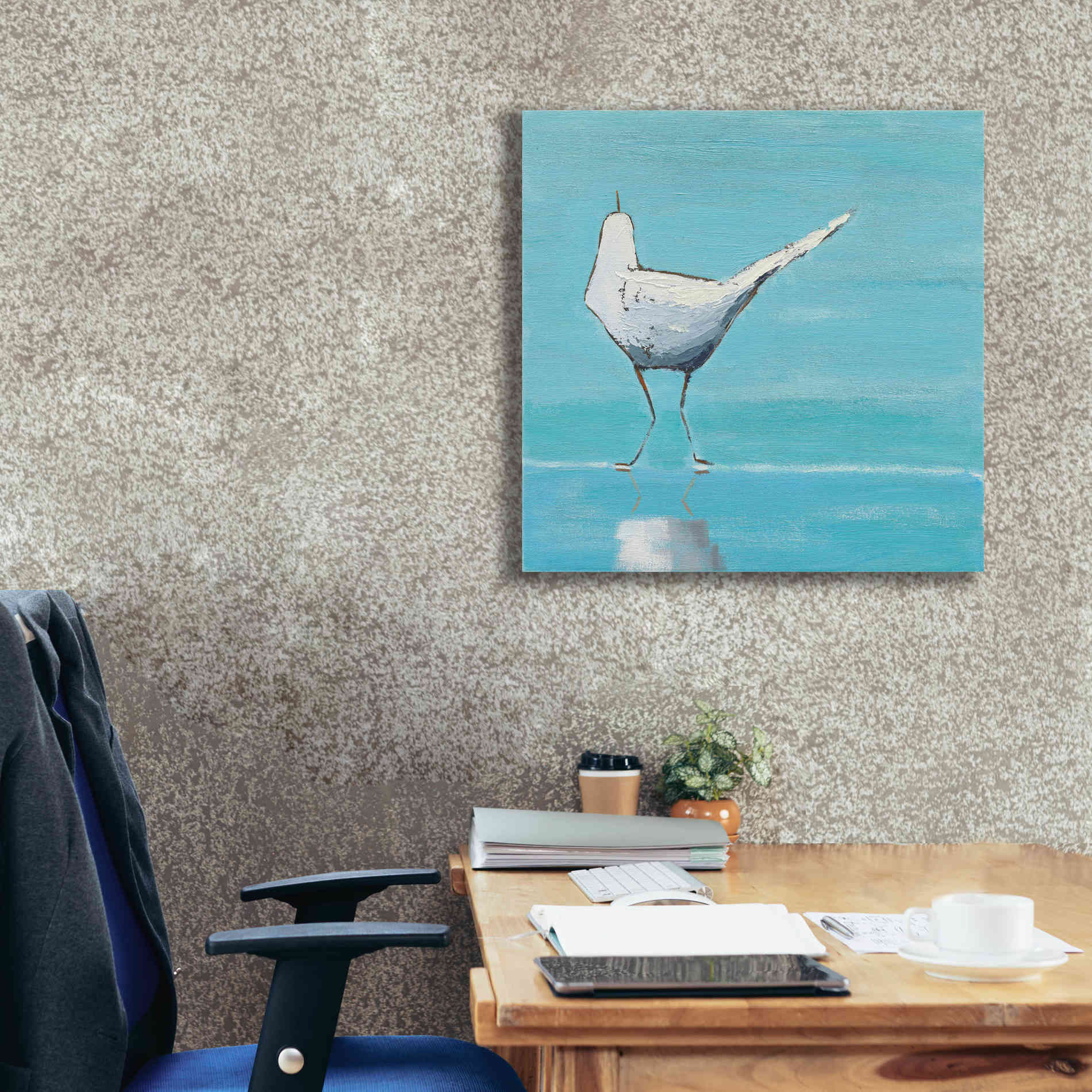 'Egret II' by Phyllis Adams, Canvas Wall Art,26 x 26