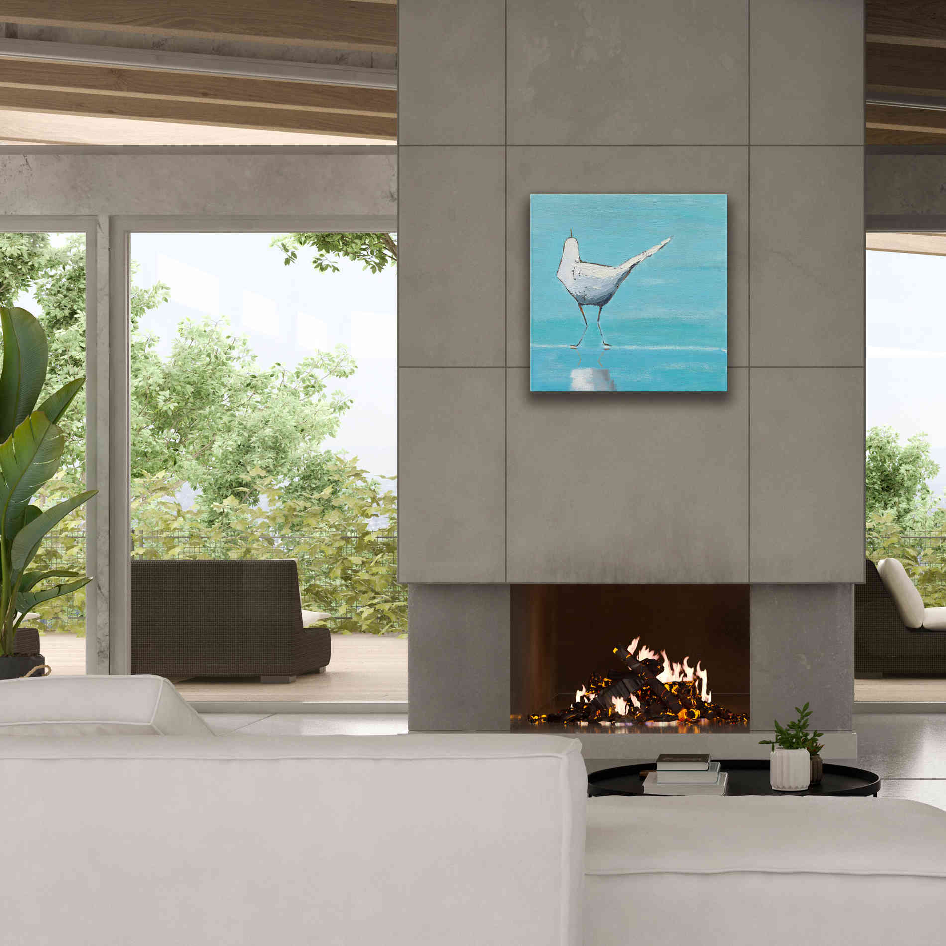 'Egret II' by Phyllis Adams, Canvas Wall Art,26 x 26